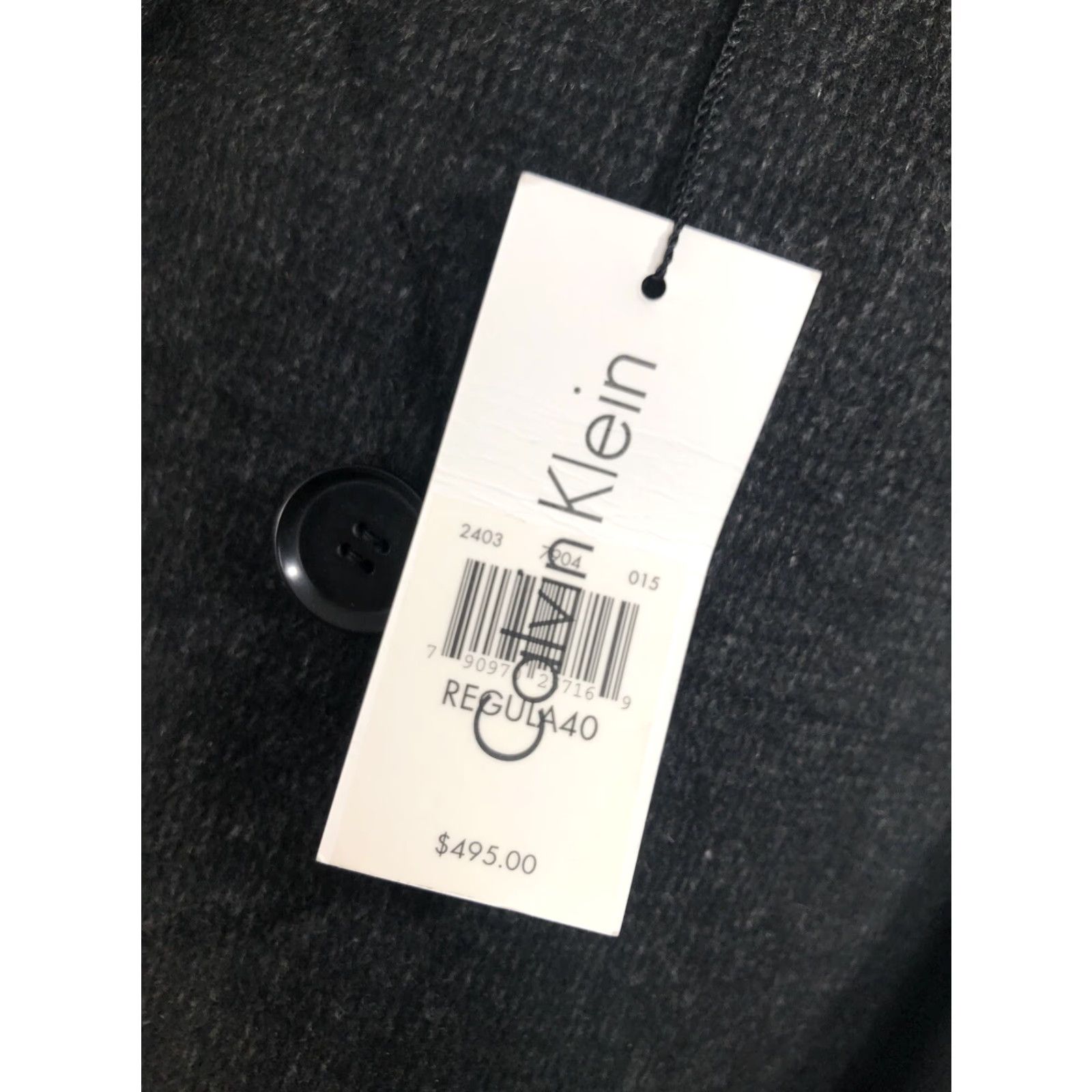 Calvin Klein Calvin Klein Overcoat Wool Blend Mens 40R Charcoal Black J2 - NEW w TAGS MSRP 495 Size US XXS / EU 40 - 4 Thumbnail