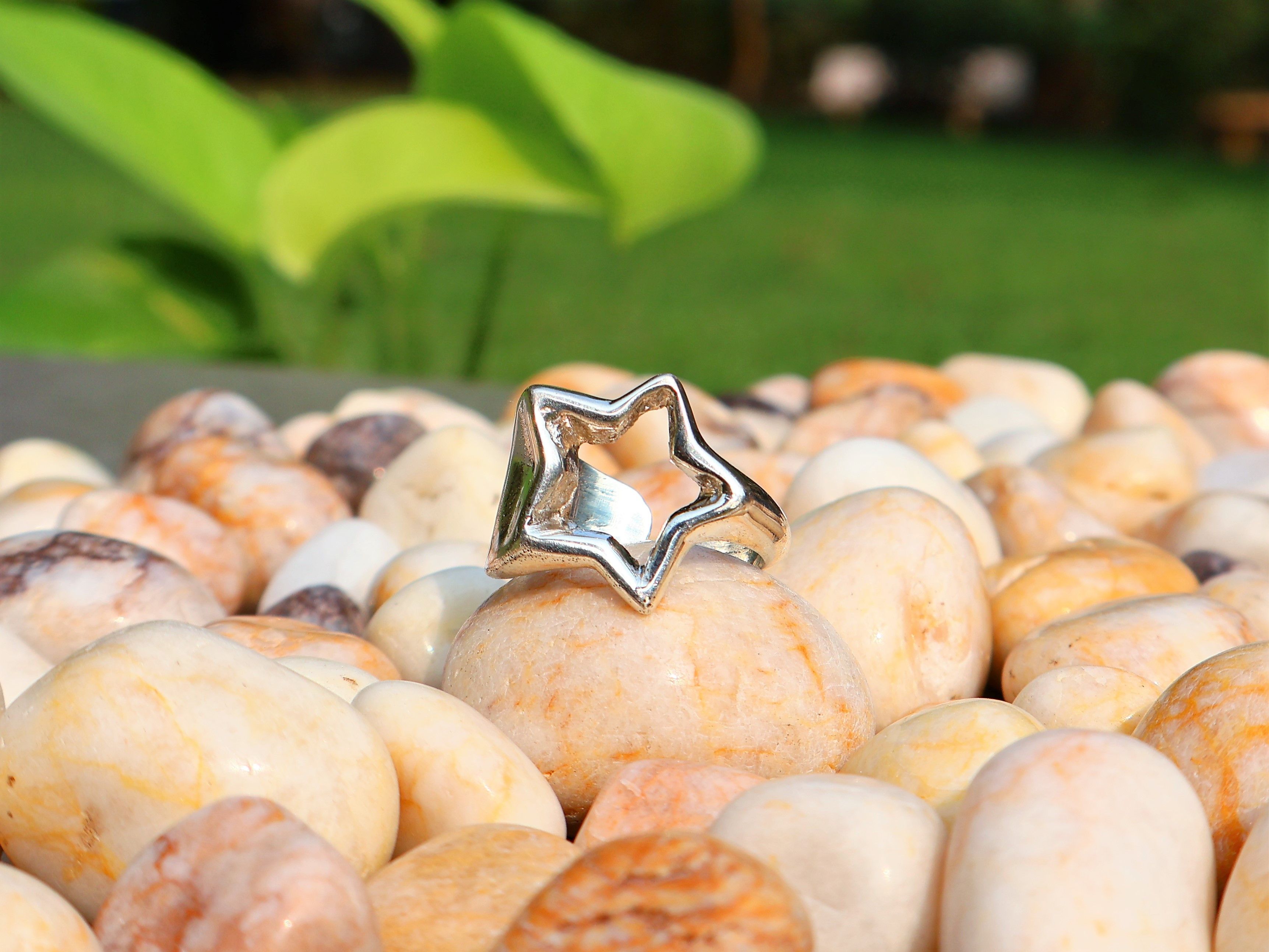Handmade Star Ring, Statement Chunky Ring, Handmade Sterling Silver, Size ONE SIZE - 2 Thumbnail