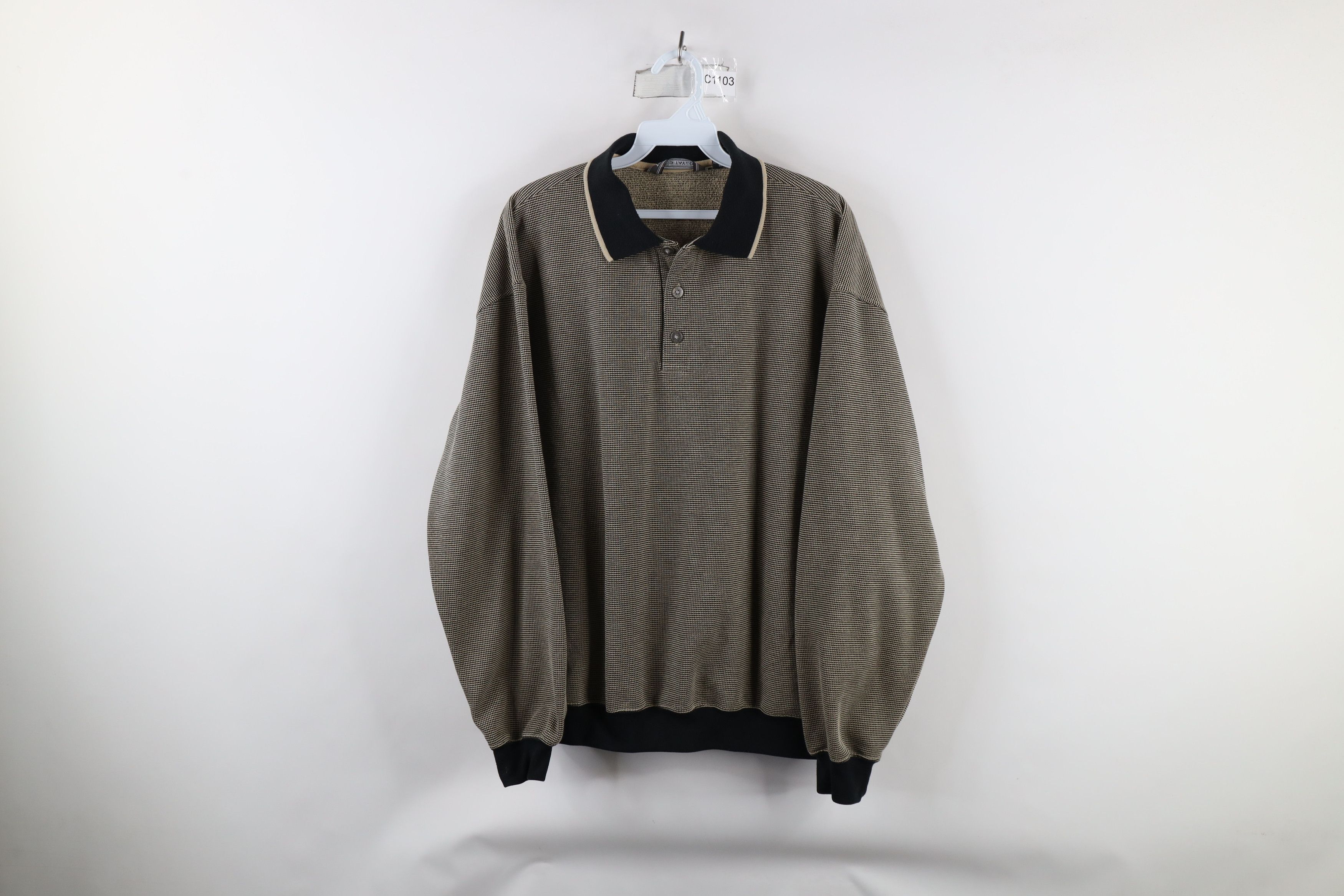 Vintage Vintage 90s Streetwear Knit Collared Pullover Sweatshirt Size US L / EU 52-54 / 3 - 1 Thumbnail