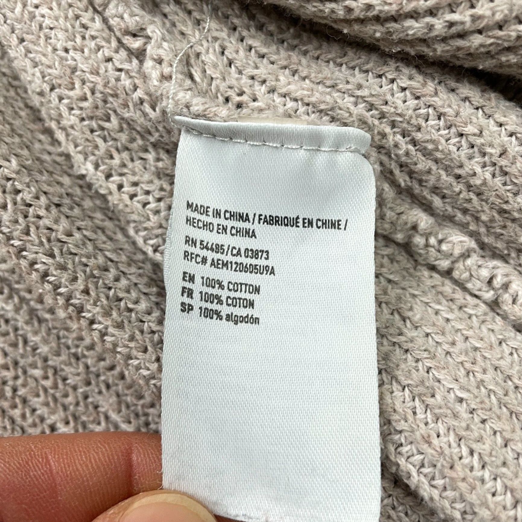 American Eagle Outfitters VINTAGE American Eagle Outfitters Women's Cardigan Sweater Large Beige Knit Long Sleeve Pockets All Seasons Size L / US 10 / IT 46 - 4 Thumbnail