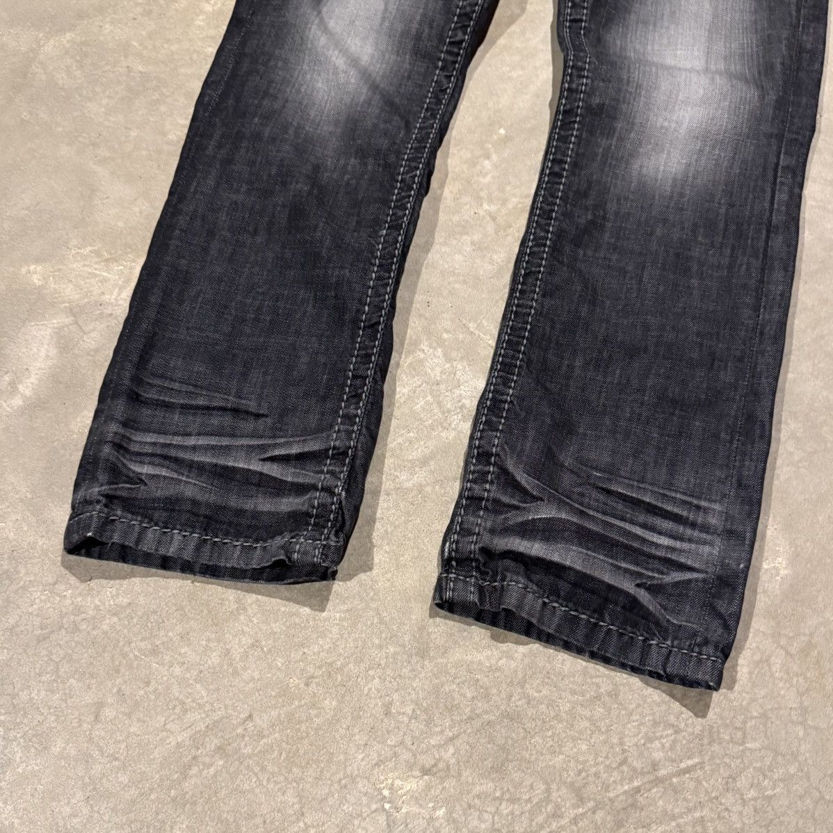 Vintage Vtg 2000s Faded Distressed Flap Pocket Jeans ERD Grunge Y2K Size US 29 - 3 Thumbnail