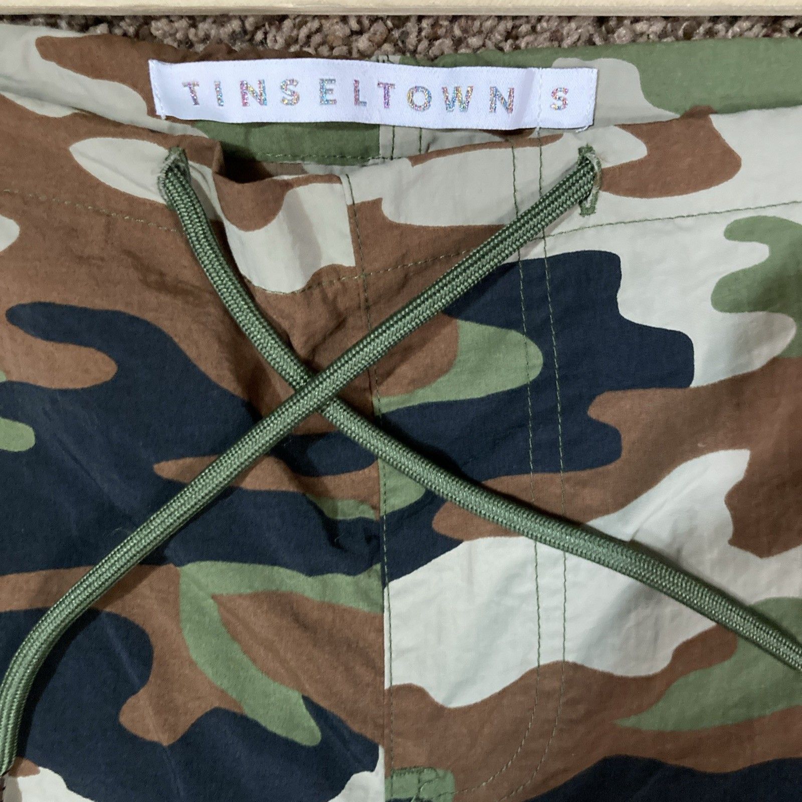 Other Tinseltown Y2K Camo Cargo Streetwear Womens Sz Small Pants Size 26" / US 2 / IT 38 - 4 Thumbnail