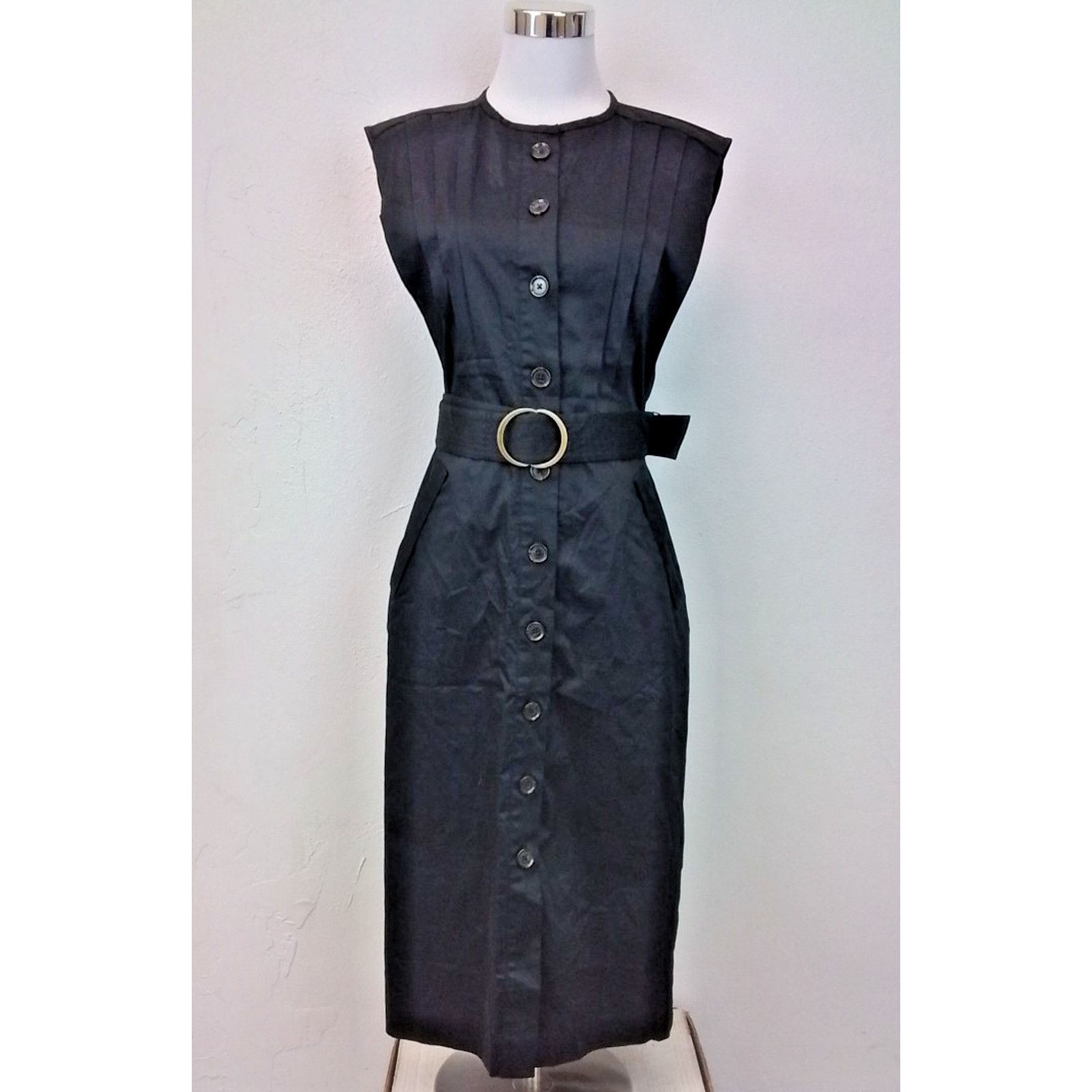 Banana Republic NWT Banana Republic Dress Women's XS Black Button-Up Size XS / US 0-2 / IT 36-38 - 2 Thumbnail