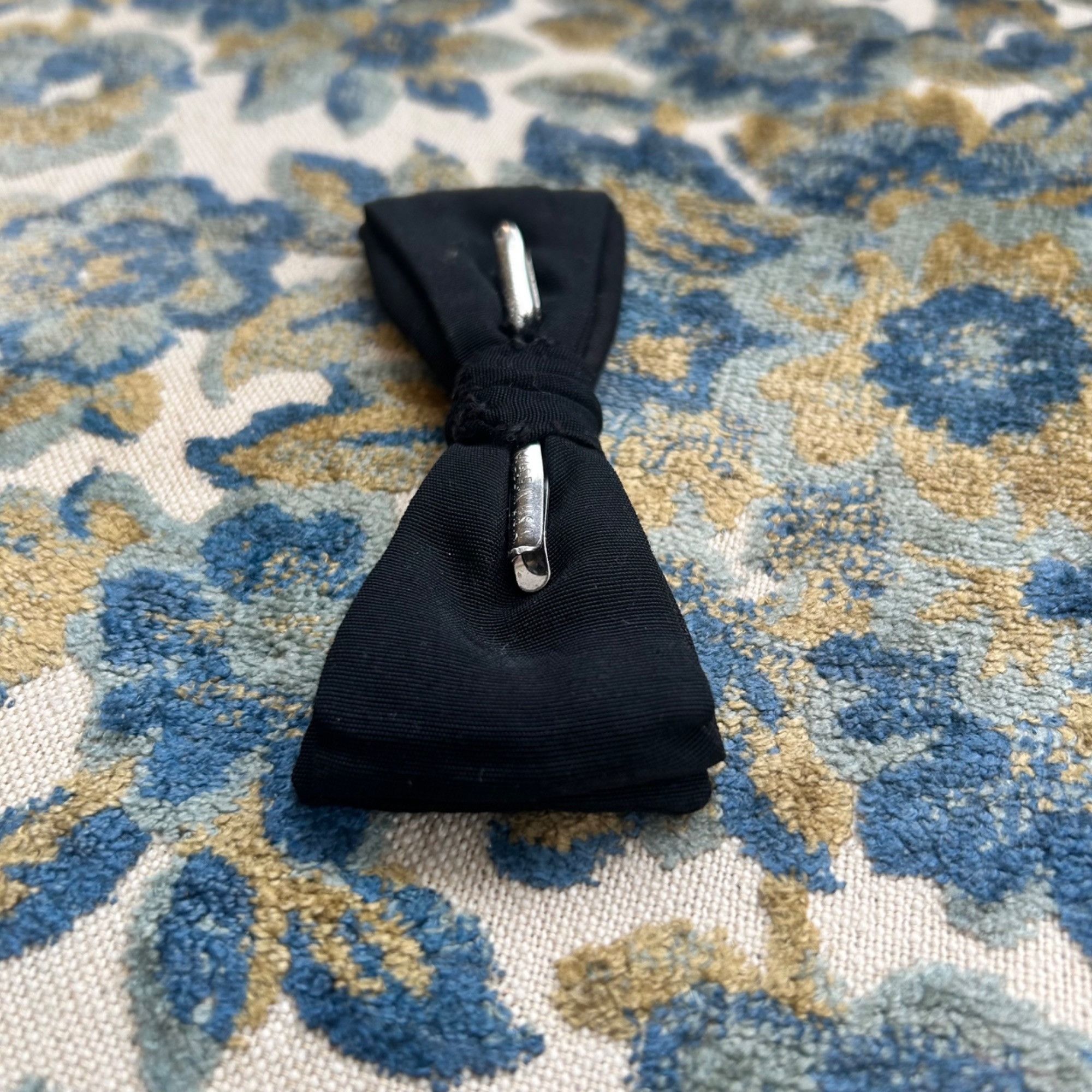 Vintage Vintage Patent Clasp Co Black Bow Tie Classic Dapper USA Size ONE SIZE - 5 Thumbnail