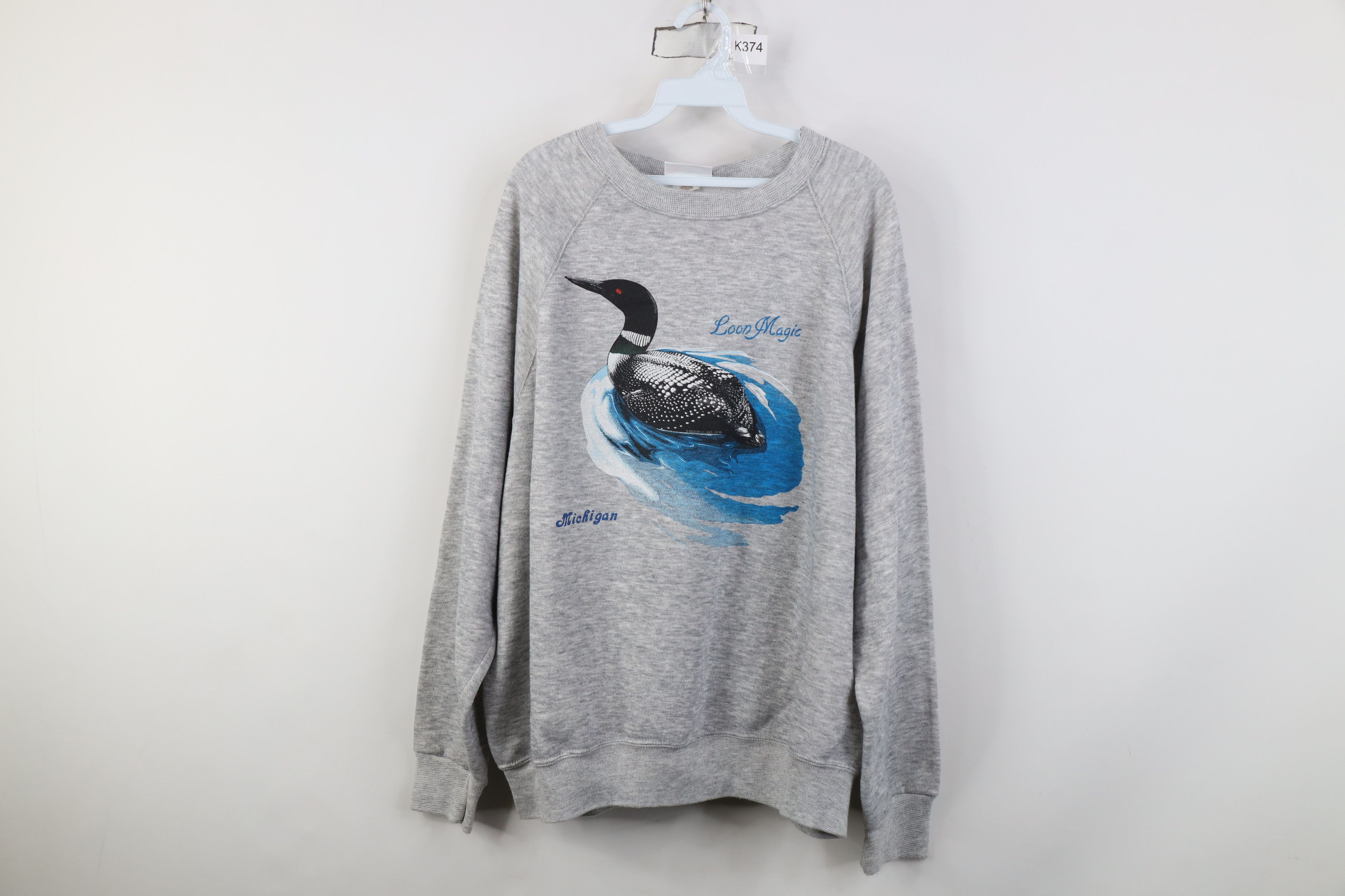 Vintage Vintage 80s Michigan Duck Triblend Crewneck Sweatshirt USA Size US XXL / EU 58 / 5 - 1 Thumbnail