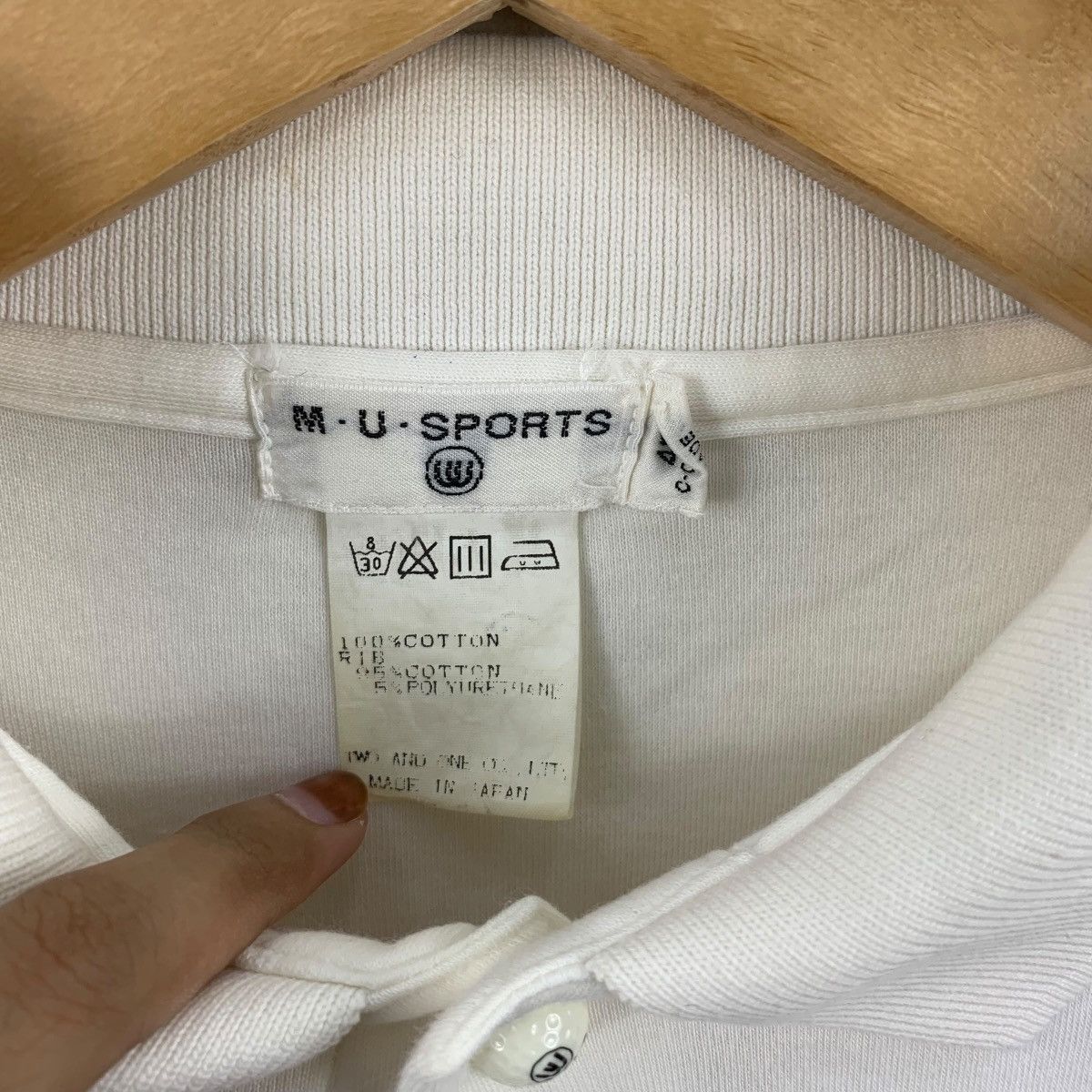 Vintage Vintage MU SPORTS JAPAN Deer Embossed Logo Polo Tee Shirt Size M / US 6-8 / IT 42-44 - 7 Thumbnail