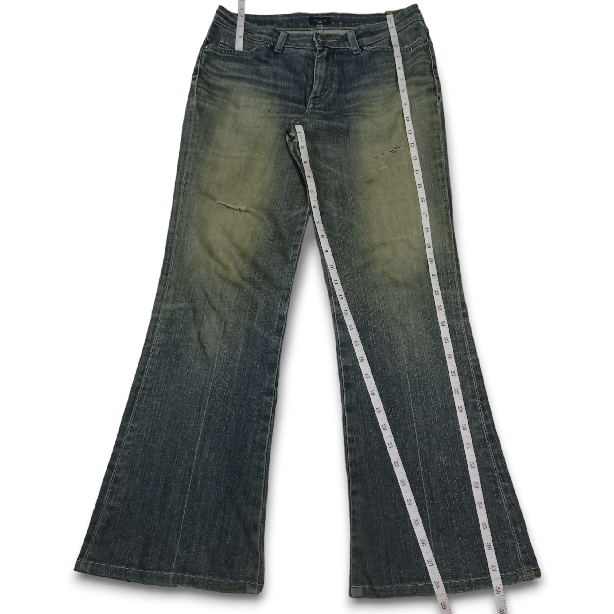 Edwin × Japanese Brand Vintage Japanese Edwin Mud Wash Ripped Style Flare Jeans Size US 29 - 11 Thumbnail