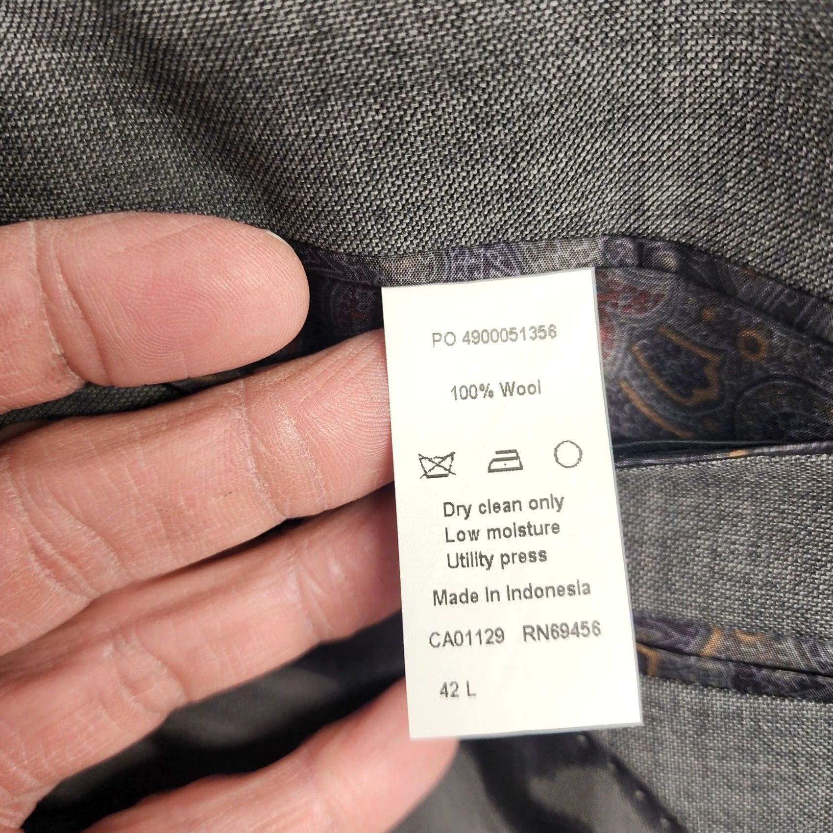 Ralph Lauren Ralph Lauren Sport Coat Jacket Blazer Mens 42 Long Grey Wool Size 42R - 5 Thumbnail