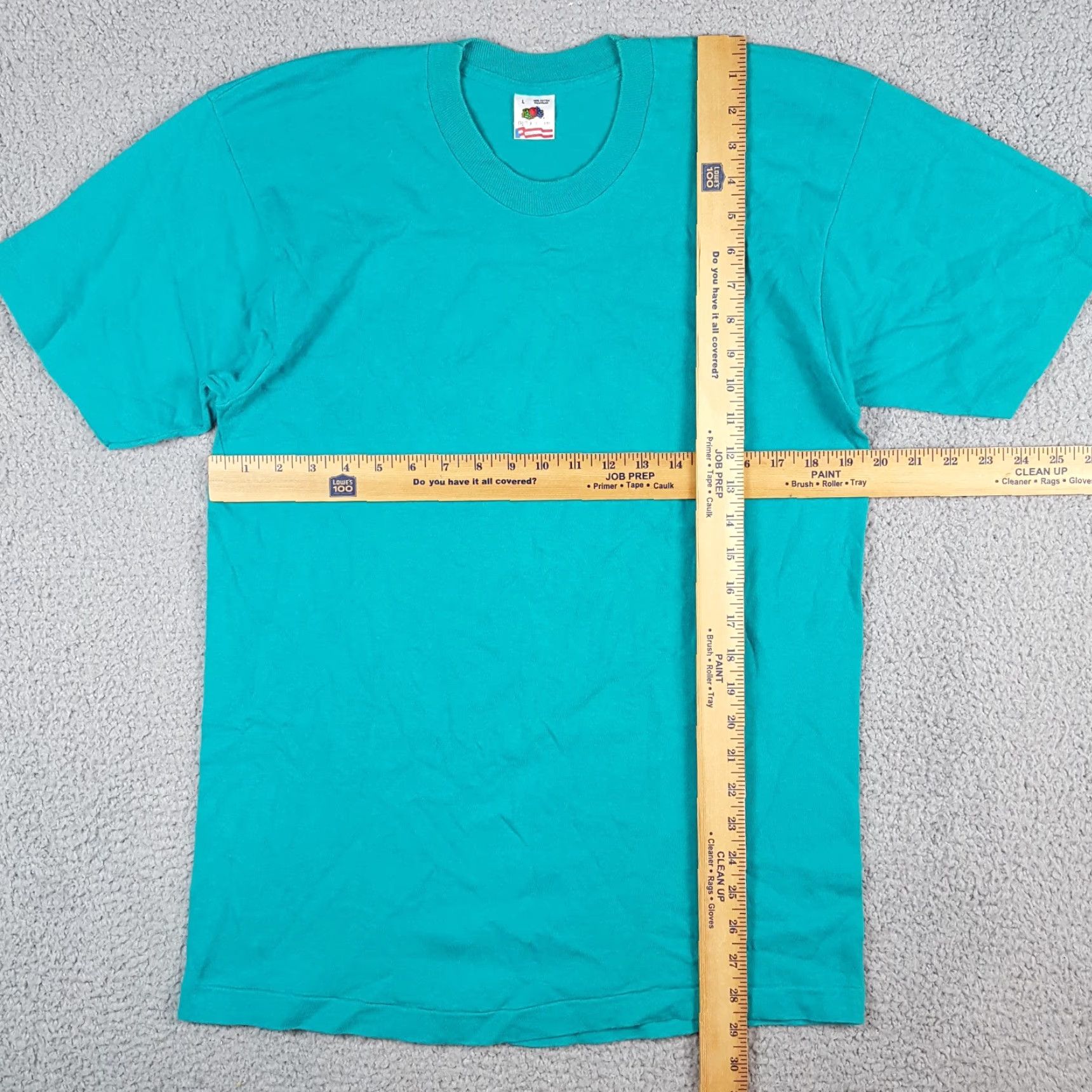 Fruit Of The Loom VINTAGE Fruit of the Loom T-Shirt Mens Teal 90s Grunge Band Retro US Made Size S Short Sleeve Crew Neck Cotton Logo Embroidered Blue Size US S / EU 44-46 / 1 - 6 Thumbnail