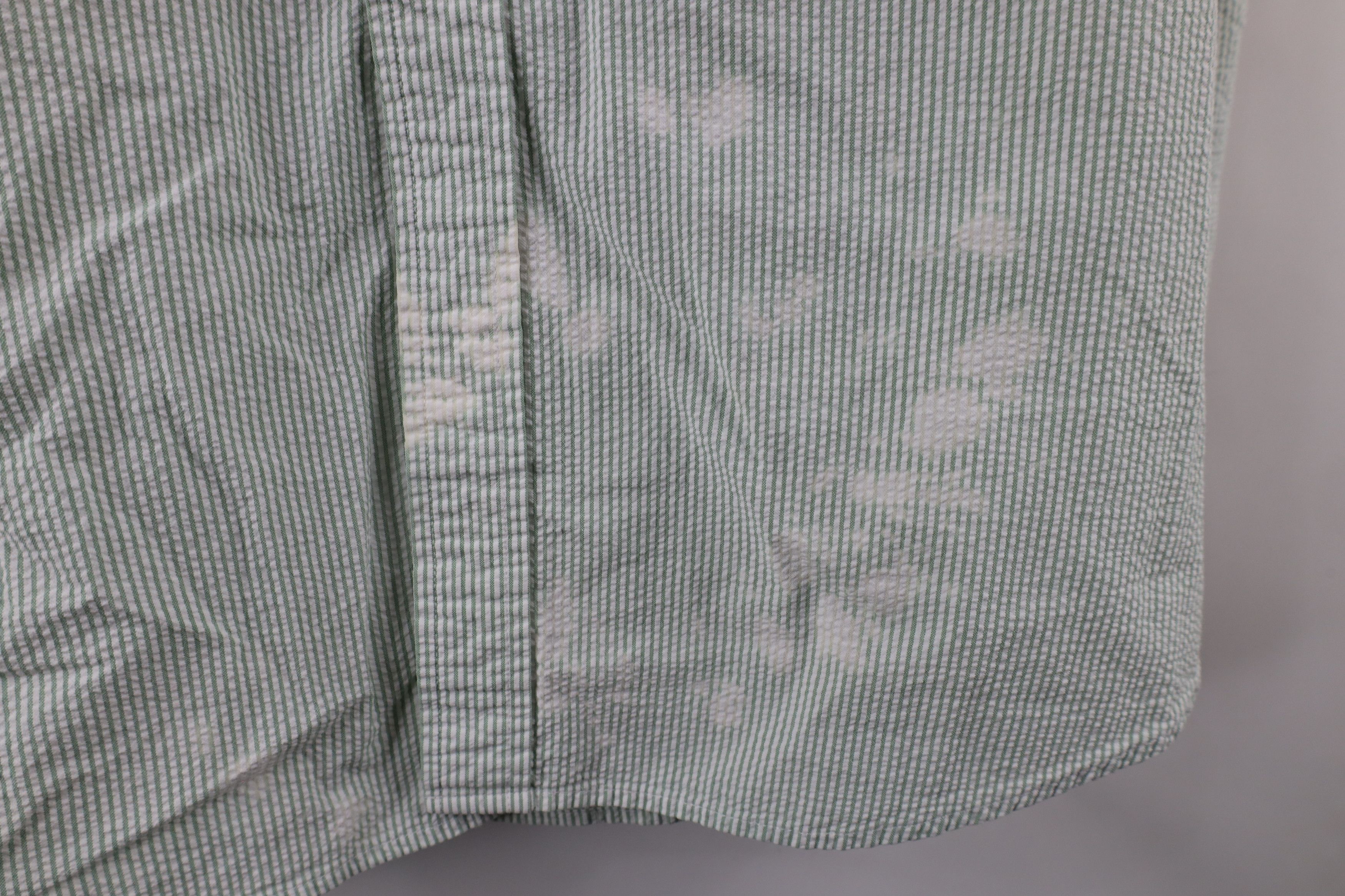 L.L. Bean × Vintage Vintage 90s LL Bean Pinstriped Seersucker Button Shirt Size US L / EU 52-54 / 3 - 4 Thumbnail
