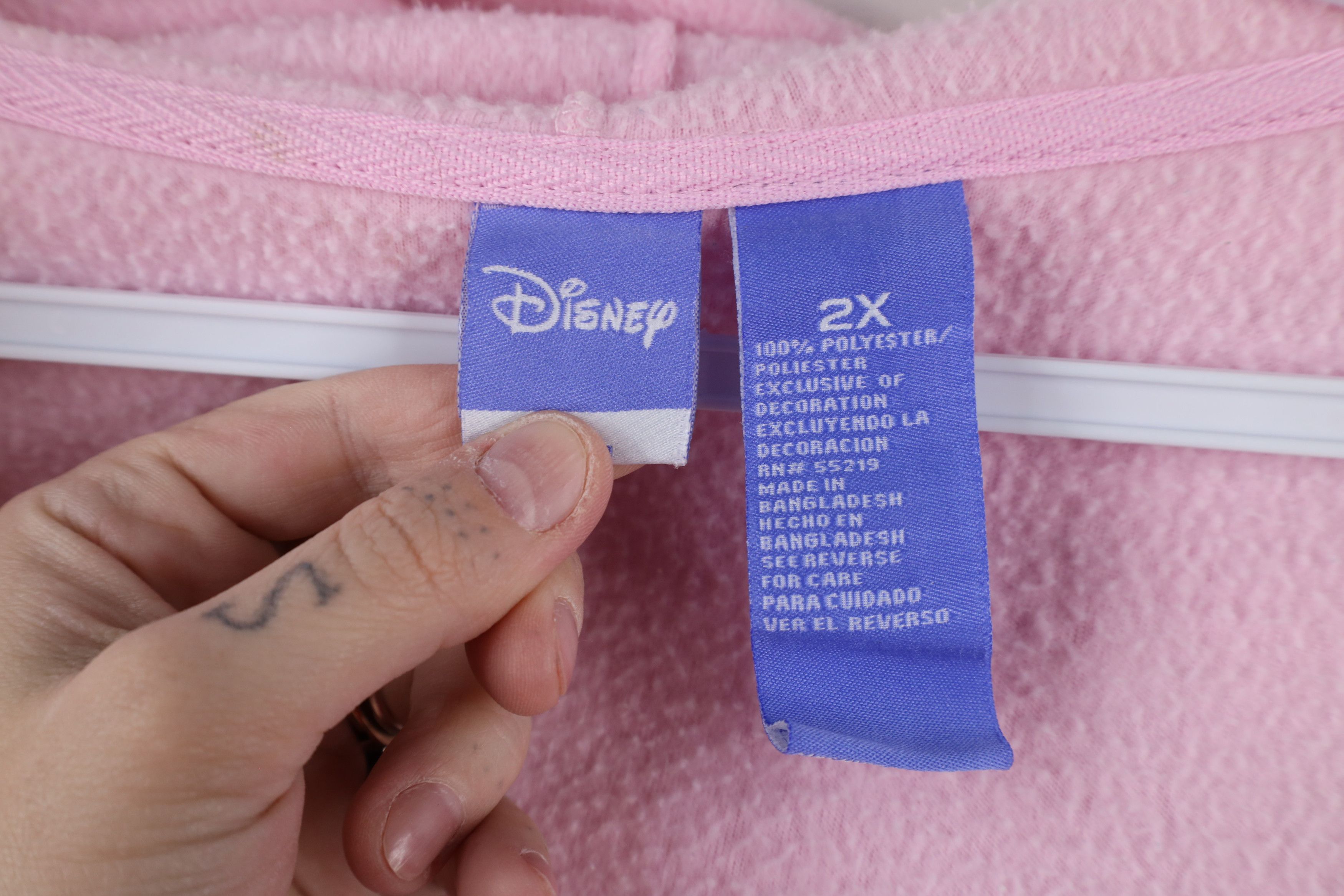 Disney × Vintage Vintage Disney Winnie the Pooh Full Zip Fleece Hoodie Pink Size XXL / US 16-18 / IT 52-54 - 8 Thumbnail