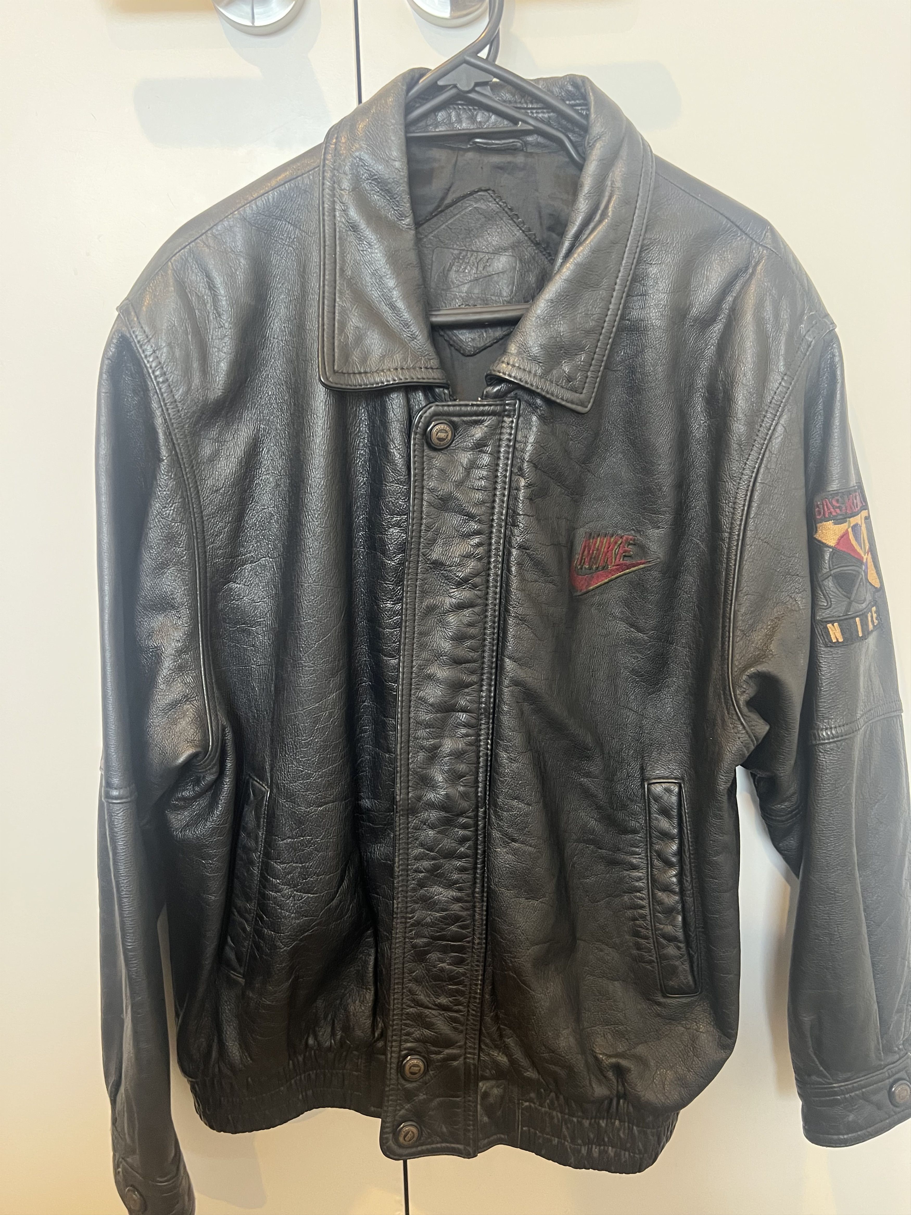 Nike 90s Nike 20thAnniversaryBasketball Leather jacket LimitedEd. Size US L / EU 52-54 / 3 - 2 Thumbnail