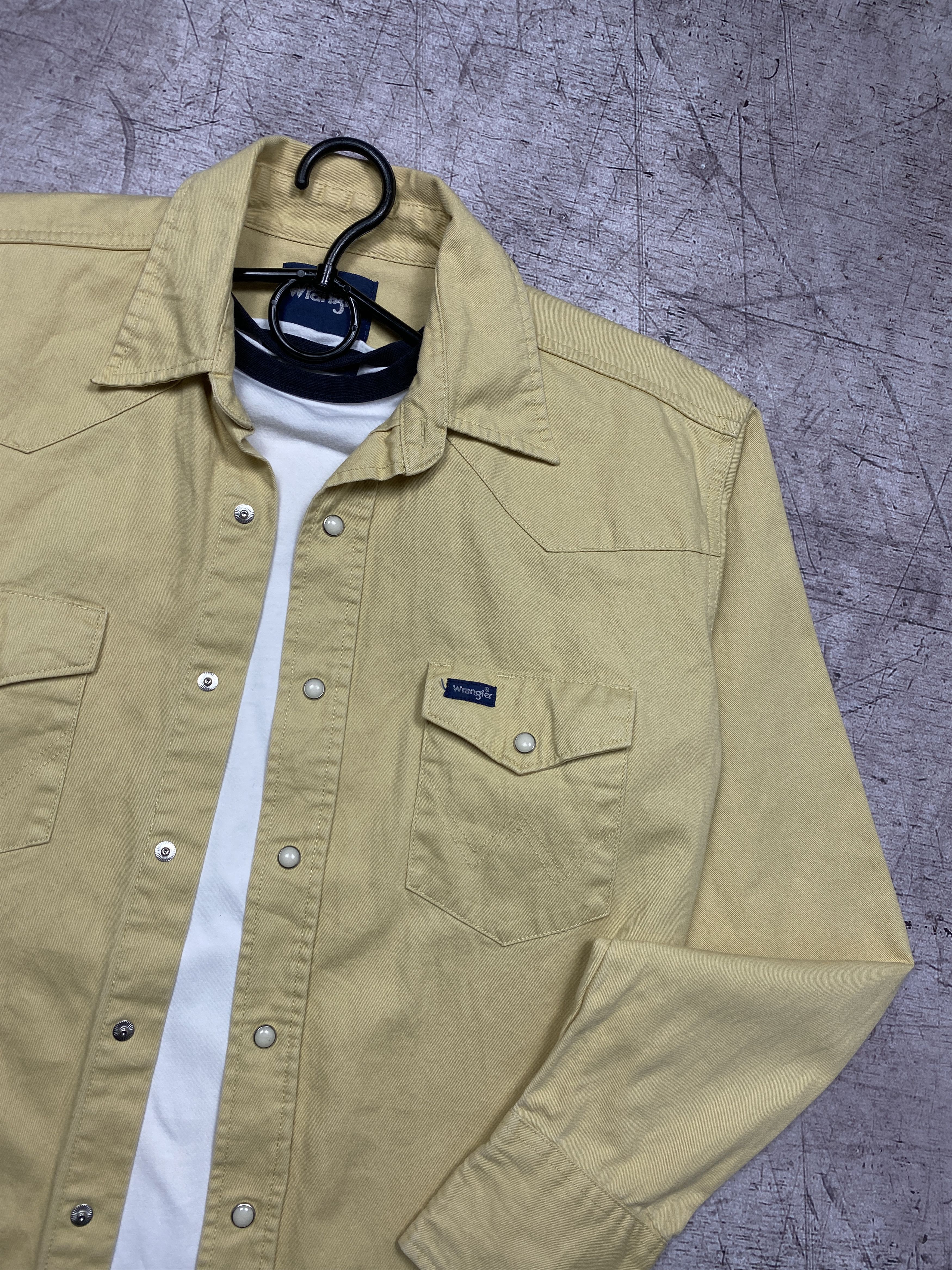Vintage × Wrangler Wrangler 90s Vintage Mens Denim Shirt Size US L / EU 52-54 / 3 - 2 Thumbnail