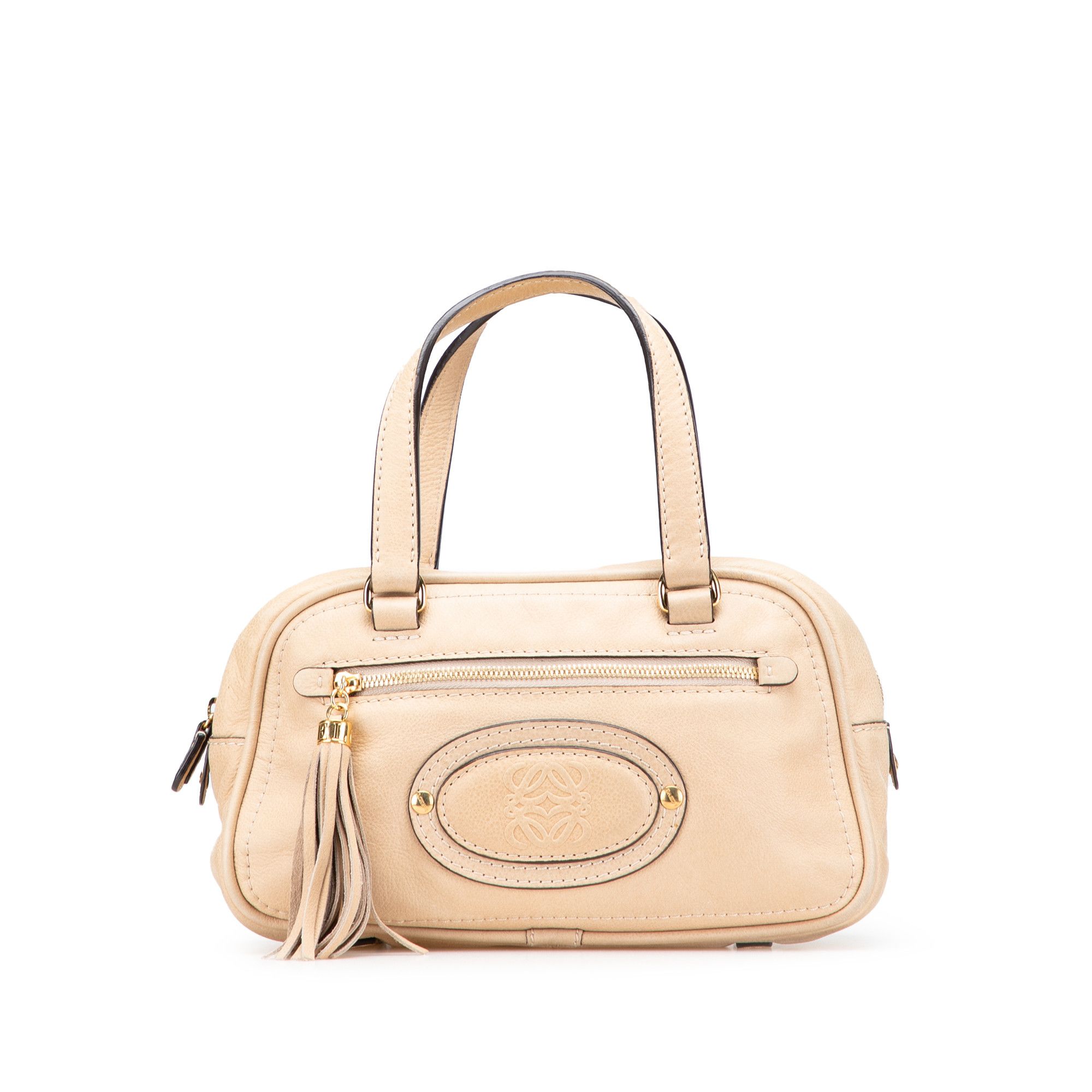 Loewe LOEWE Mini Anagram Leather Tassel Handbag Size ONE SIZE - 1 Thumbnail
