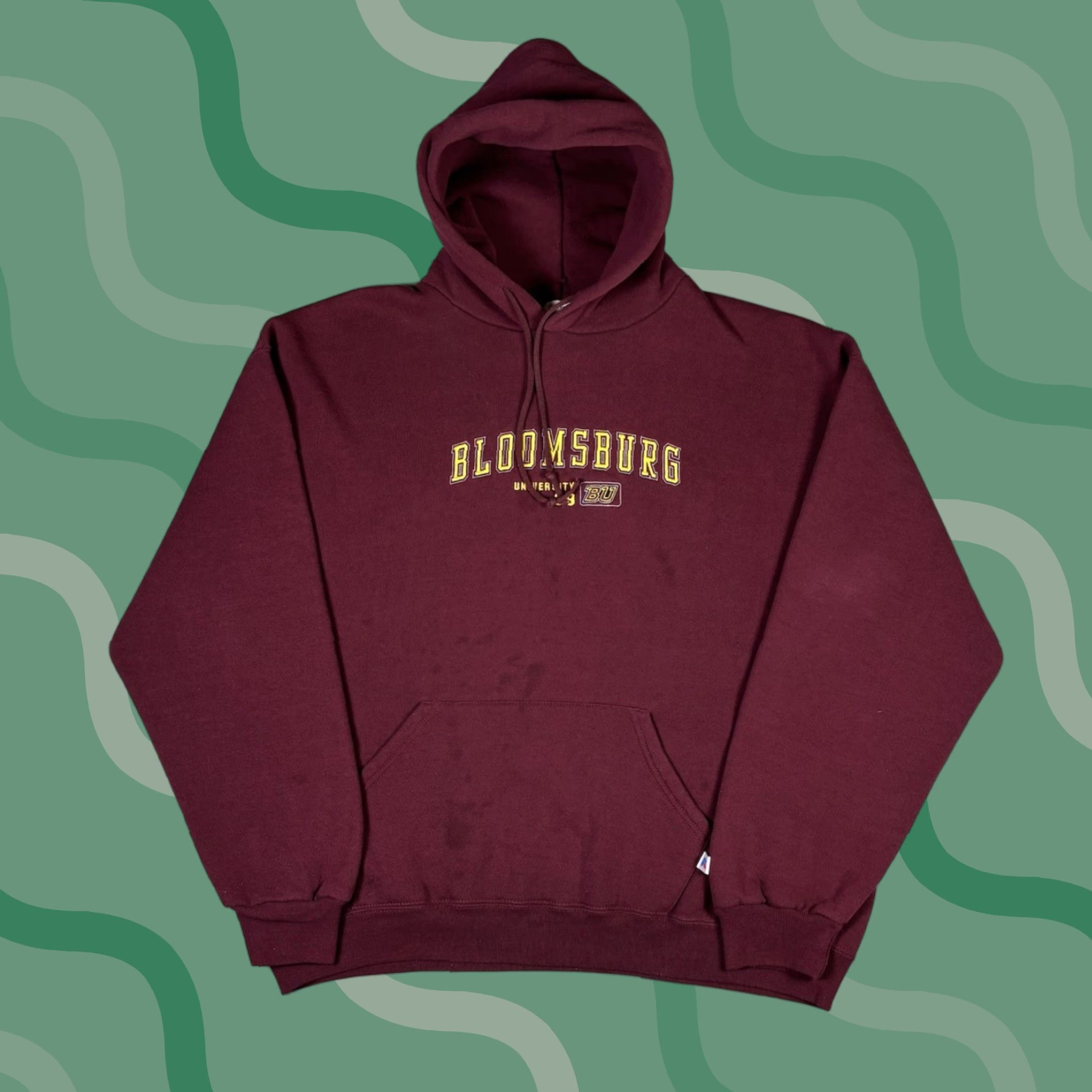 Russell Athletic VINTAGE Russell Athletic Hoodie Bloomsburg University Red Pullover Adult XL 90s Size US XL / EU 56 / 4 - 1 Thumbnail