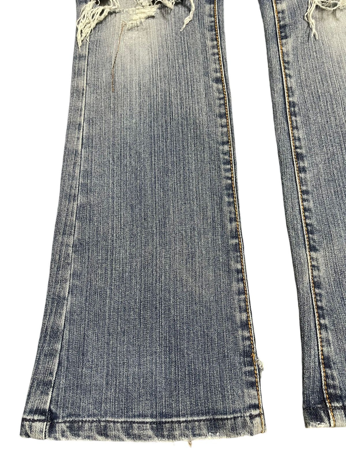 If Six Was Nine Vintage Japanese Brand Bleached Distressed Flare Jeans Size 28" / US 6 / IT 42 - 7 Thumbnail