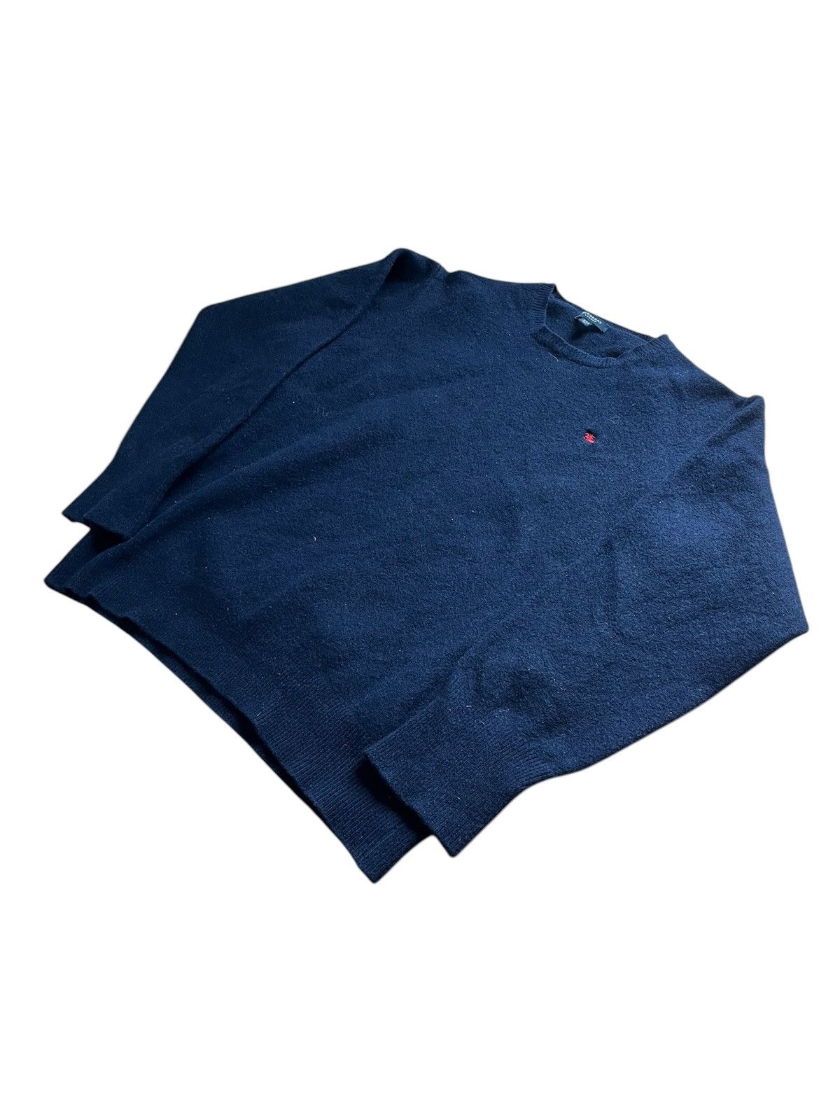Burberry × Vintage Vintage burberry navy wool knit luxury designer rare cropped Size US M / EU 48-50 / 2 - 2 Thumbnail