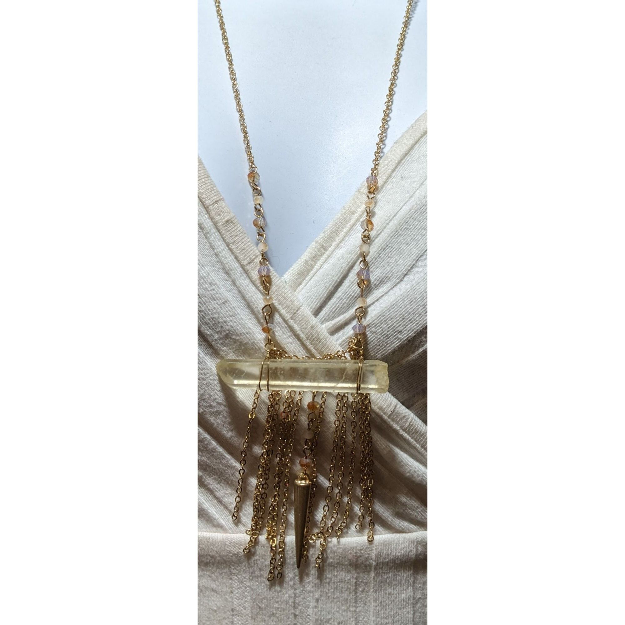 Other Mystical Bohemian Crystal Chain Fringe Necklace Size ONE SIZE - 6 Thumbnail