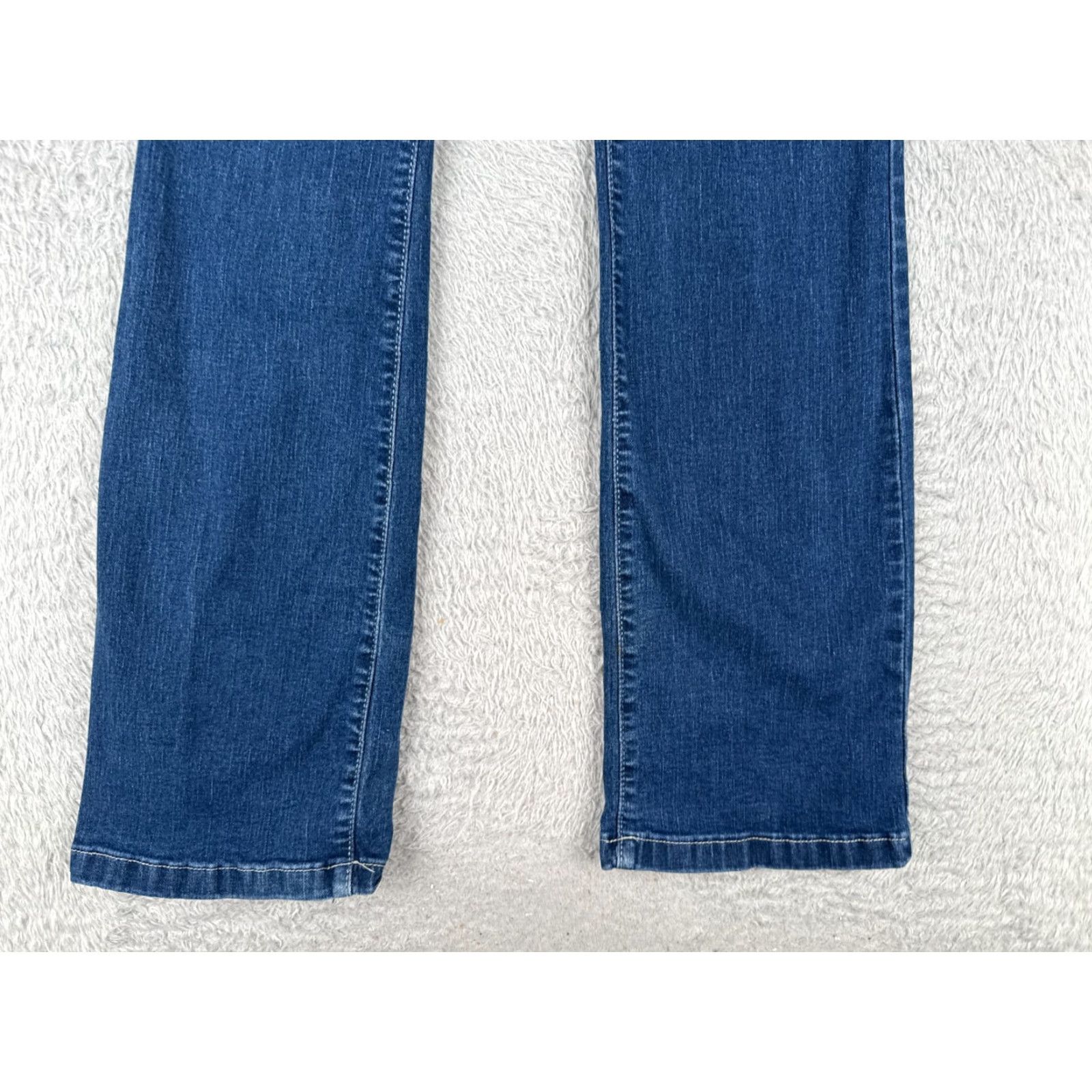 Shein Shein Jeans Women Bootcut 26 Blue Denim Embroidered Mid Rise 26x31 Slim Stretch Distressed Cotton Blend Size 26" / US 2 / IT 38 - 2 Thumbnail