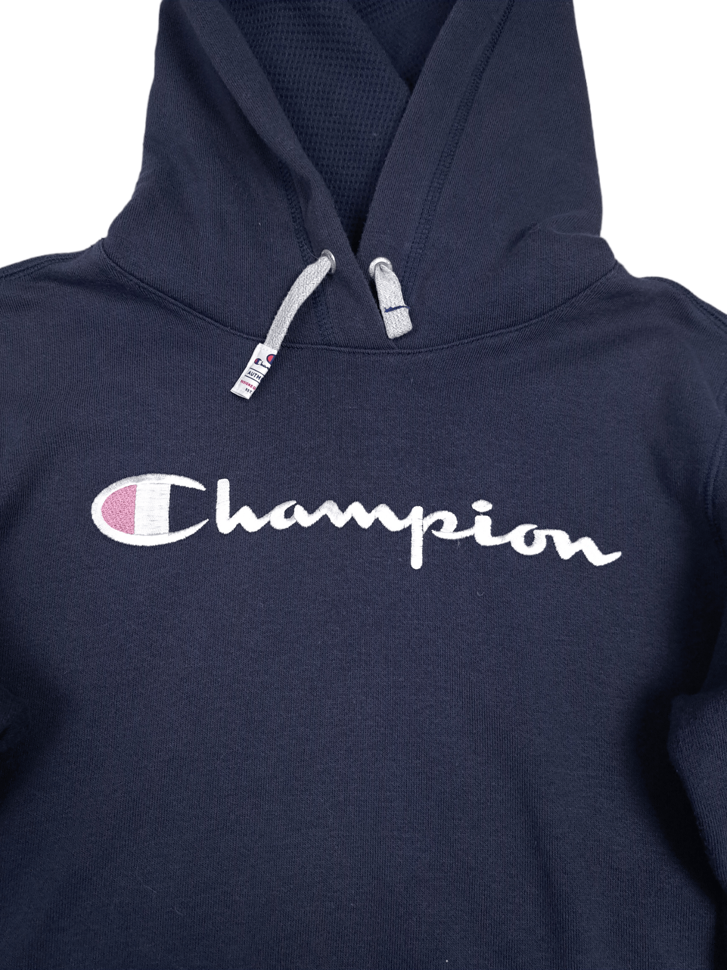 Champion × Vintage 💎 Vintage Big Spell out Logo Navy Champion Hoodie Size S Size US S / EU 44-46 / 1 - 3 Thumbnail