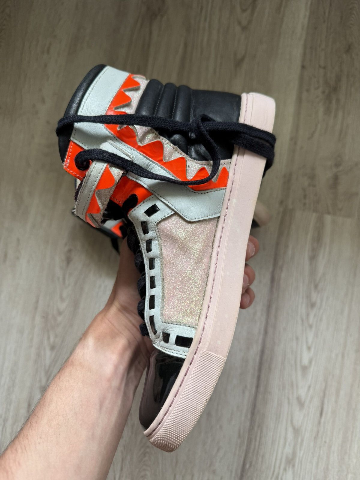 Sophia Webster Sophia Webster Fantasy Wing High Top Sneakers Neon Glitter Size US 9 / IT 39 - 6 Thumbnail