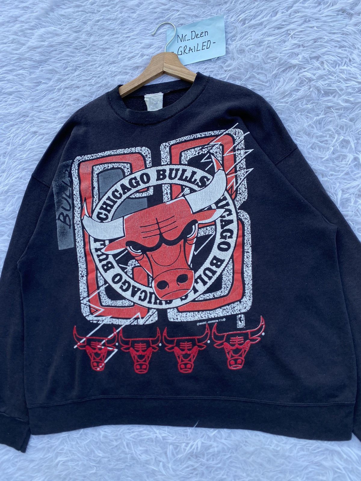 NBA Rare Vintage 90s Chicago Bulls Sweater Size US M / EU 48-50 / 2 - 6 Thumbnail