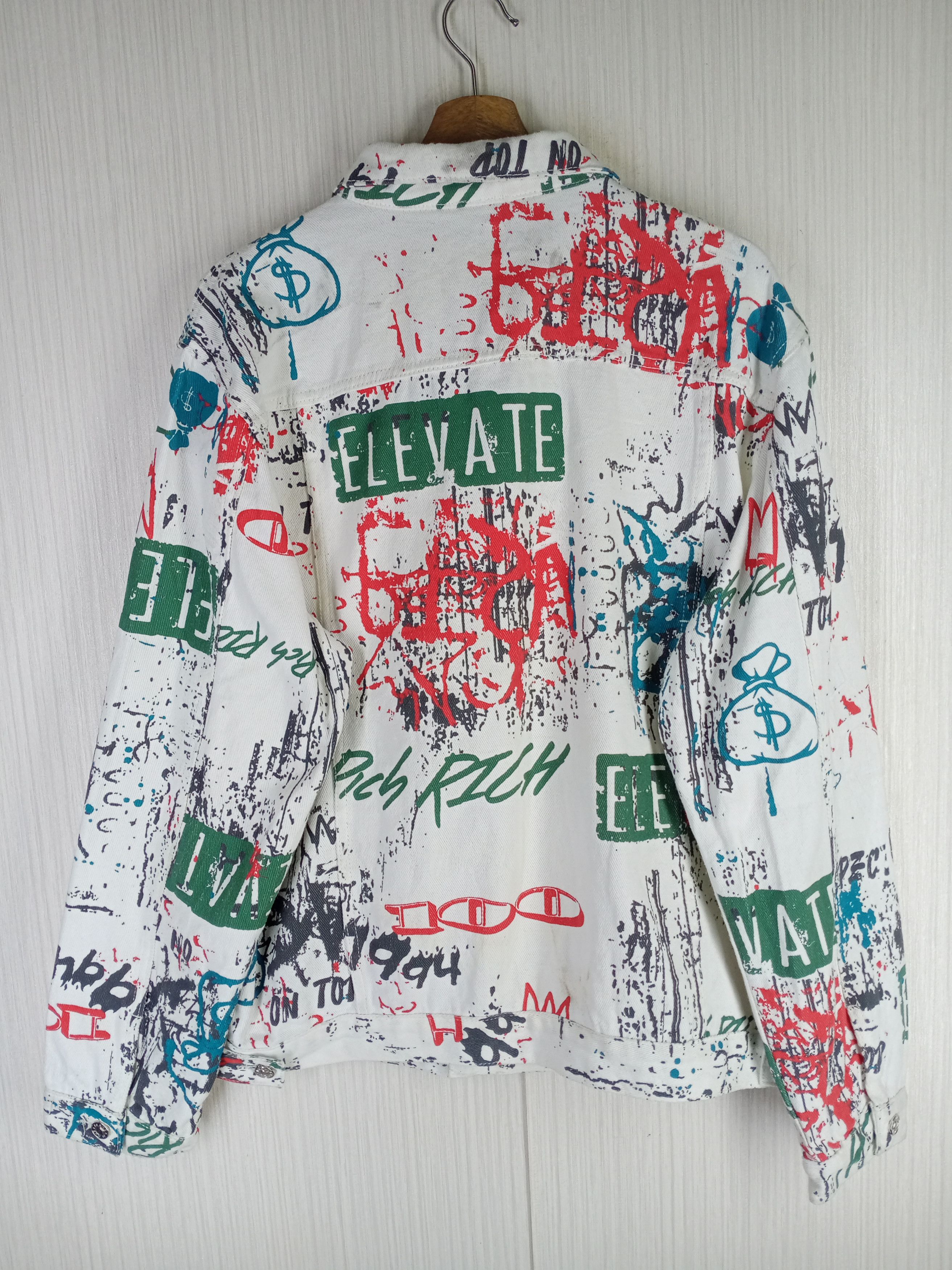 Shein Rare Shein Graffiti Denim Jacket Size US XL / EU 56 / 4 - 12 Thumbnail