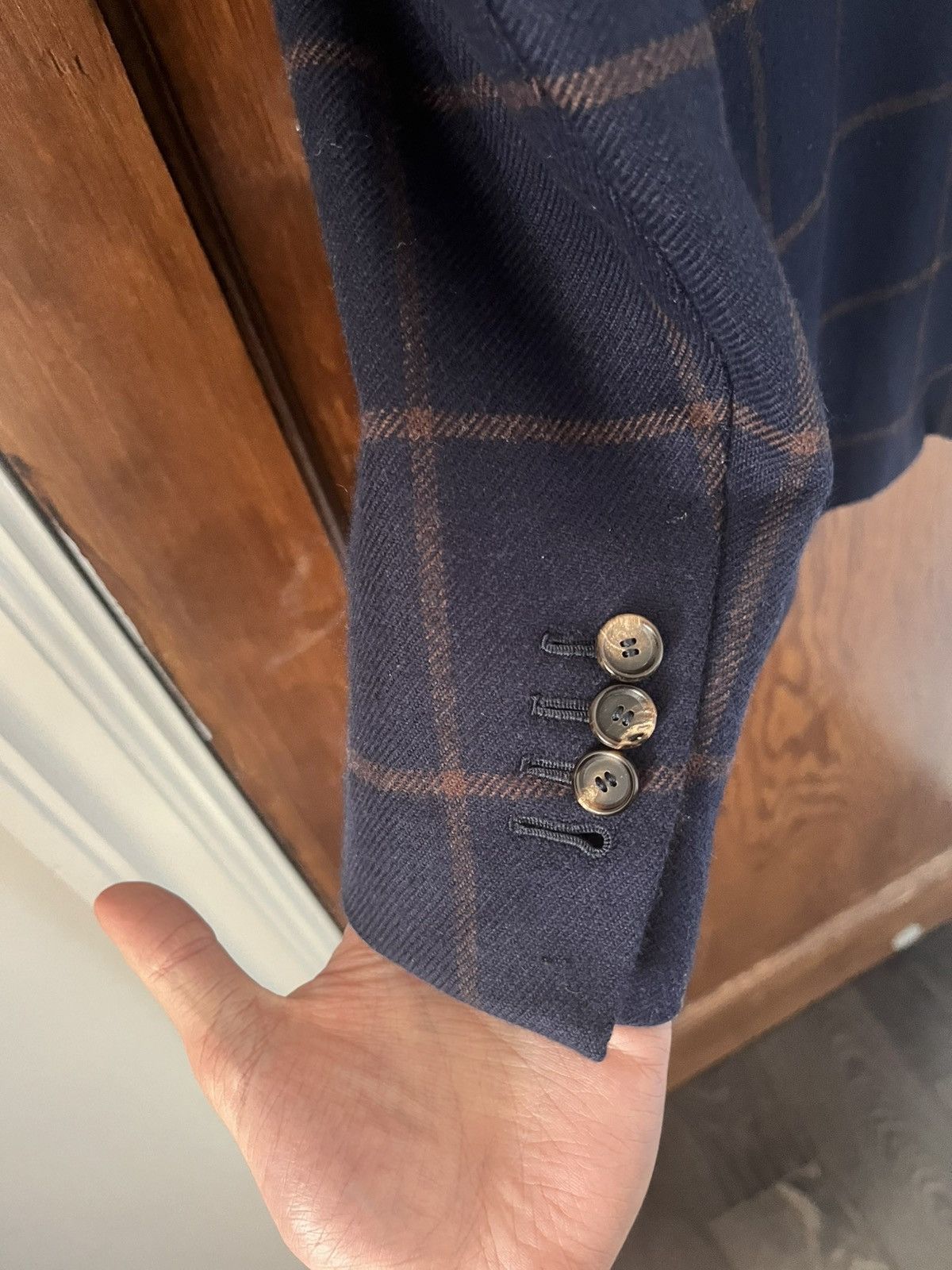 Cesare Attolini Cesare attolini wool blue sports coat size uk 38 Size 38R - 5 Thumbnail