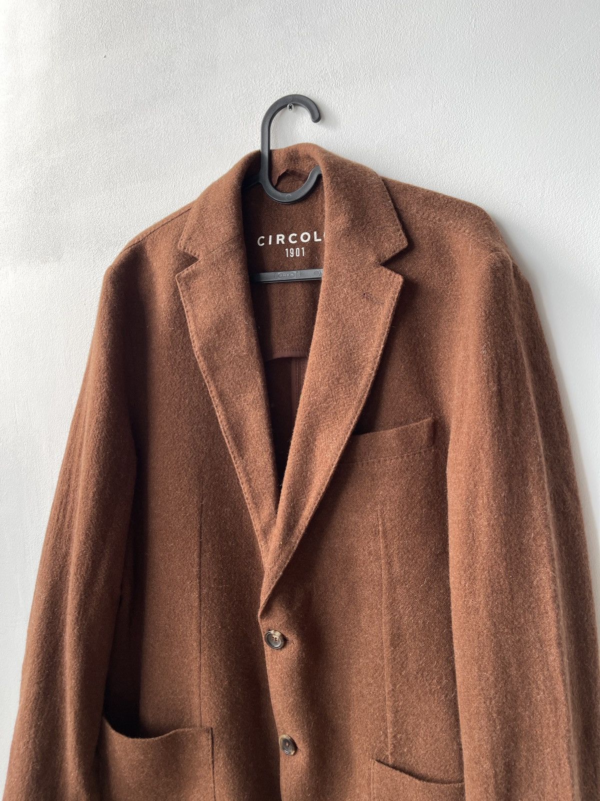 Circolo 1901 Circolo 1901 Men’s Wool Cashmere Brown Sport Blazer Size 52 Size 52S - 6 Thumbnail