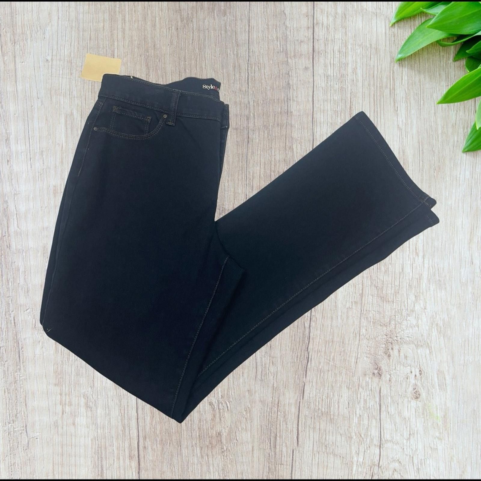 Style & Co Style & co. Dark Blue Bootcut Jeans size 12P Size 34" / US 12 / IT 48 - 3 Thumbnail