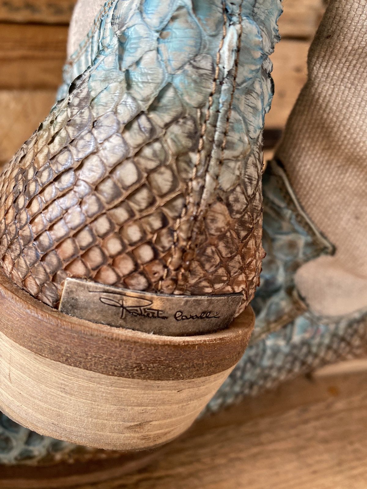Roberto Cavalli Roberto cavali western cowboy boots,exotic python skin sz41 Size US 8 / EU 41 - 18 Thumbnail