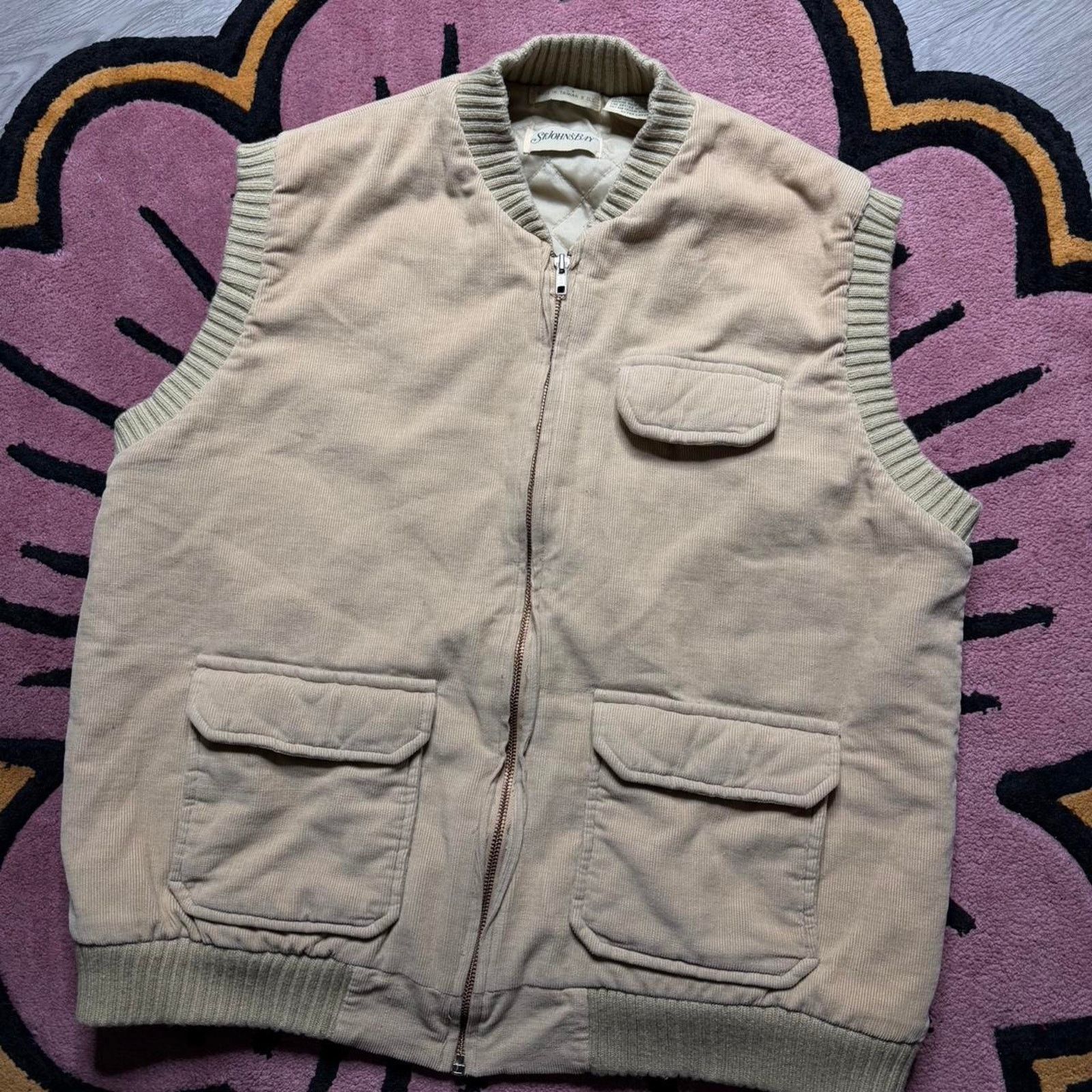St. Johns Bay × Vintage Vintage 90’s St John’s Bay Corduroy Quilted Full Zip Vest Size US XL / EU 56 / 4 - 2 Thumbnail