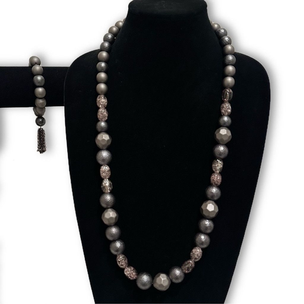 Coldwater Creek COLDWATER CREEK Purple Beaded Stone Jewelry Set Size ONE SIZE - 2 Thumbnail