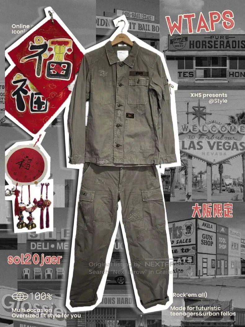 Wtaps Wtaps size S Heavy Water Wash Bone Destruction Set Size US 39 - 1 Thumbnail