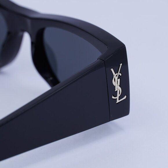 Saint Laurent Paris Saint Laurent SLM140 001 Sunglasses Black Rectangle Frame Size ONE SIZE - 6 Thumbnail