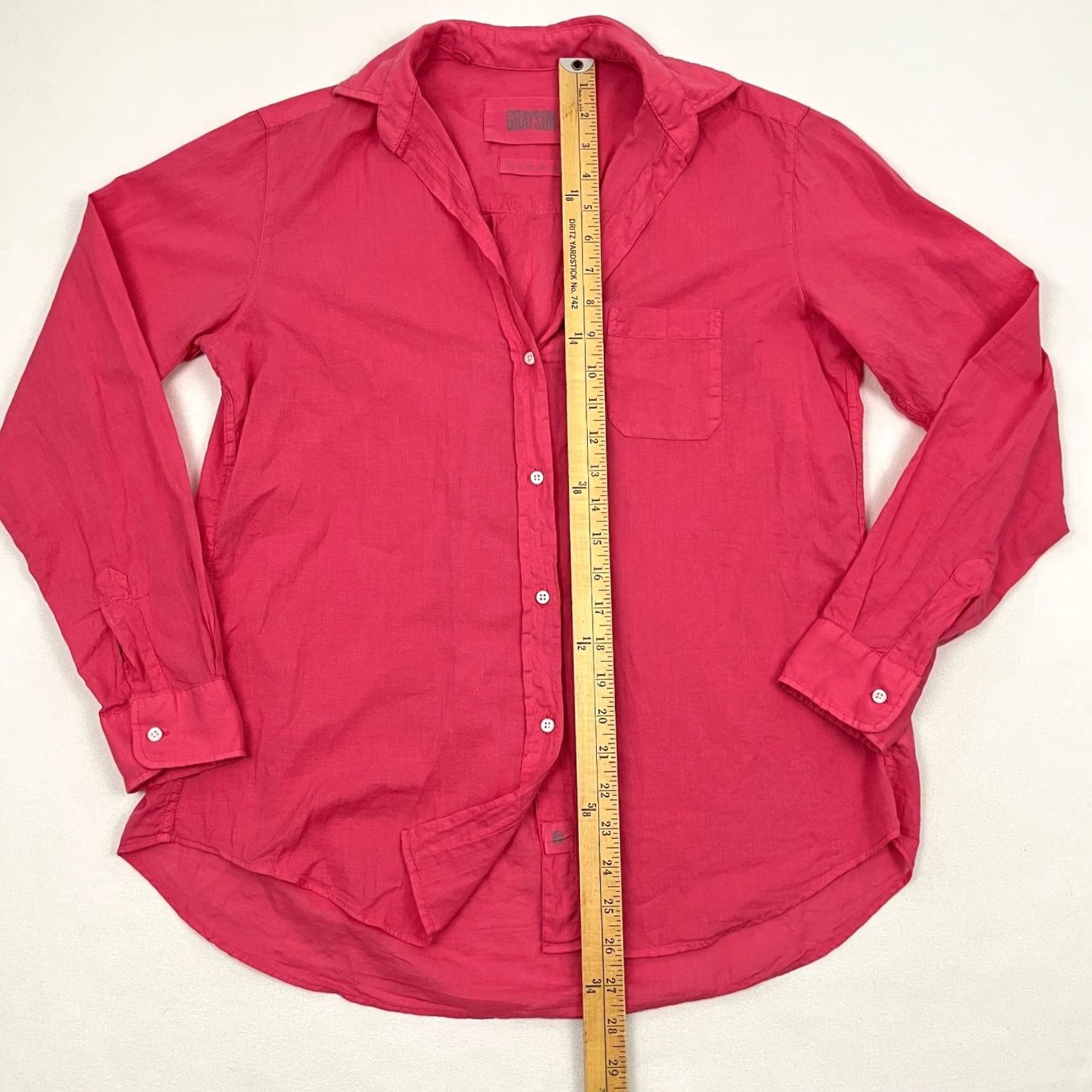 Pinko Grayson The Hero Shirt Womens XS Pink Button Up Lightweight Blouse Size XS / US 0-2 / IT 36-38 - 4 Thumbnail