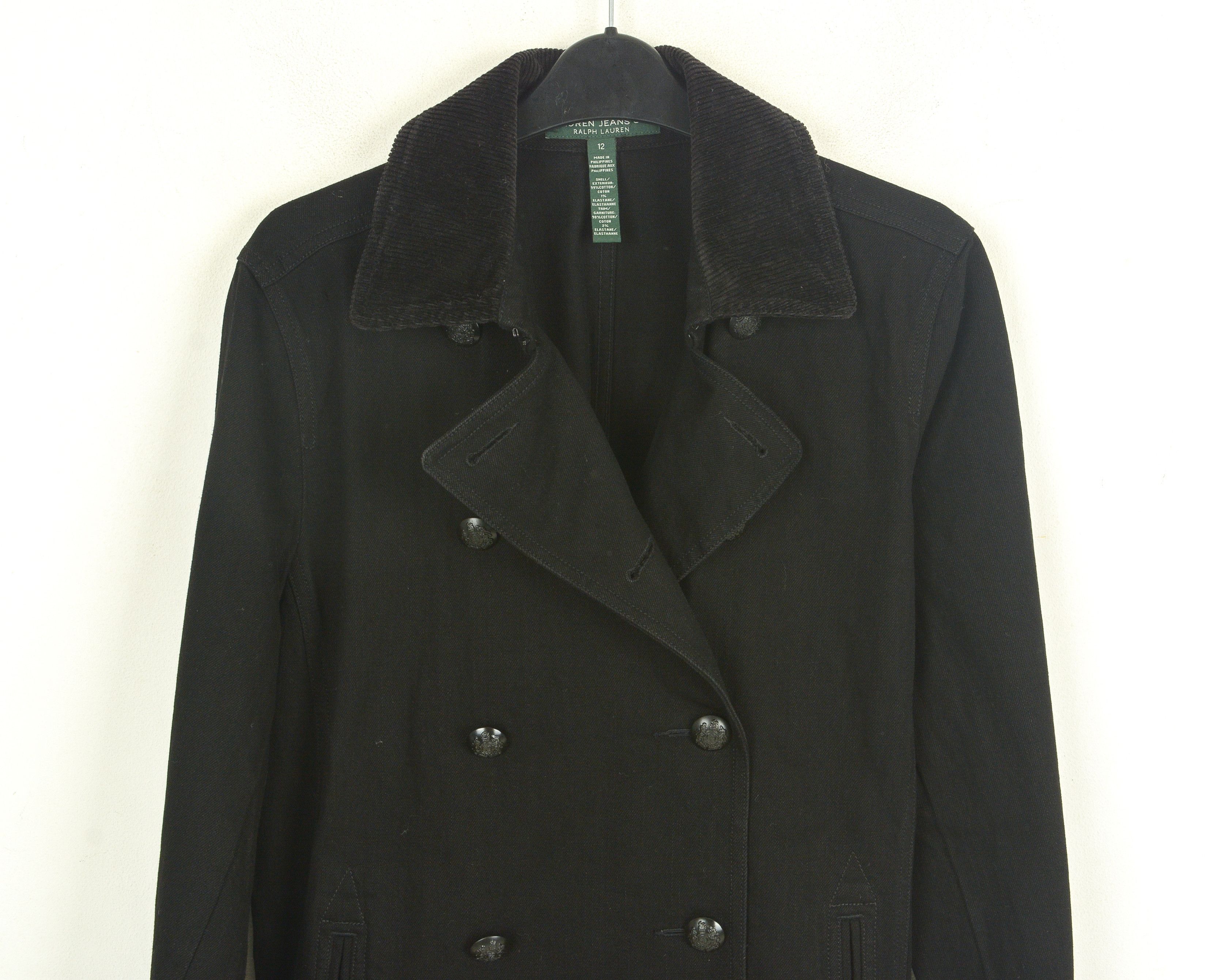 RRL Ralph Lauren Women L Waistcoat Peacoat Jacket Double Breasted Coat Size L / US 10 / IT 46 - 2 Thumbnail
