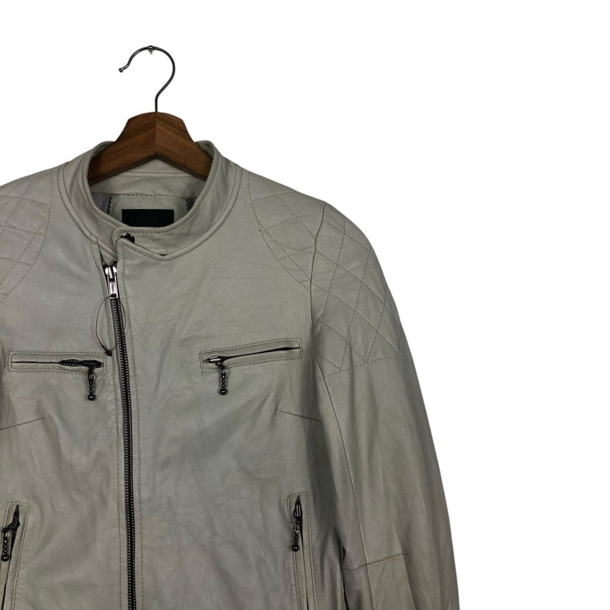 Japanese Brand 🔥CROPPED BIKER SOFT LEATHER JACKET MOUSSY ISSEY MIYAKE Size US S / EU 44-46 / 1 - 6 Thumbnail