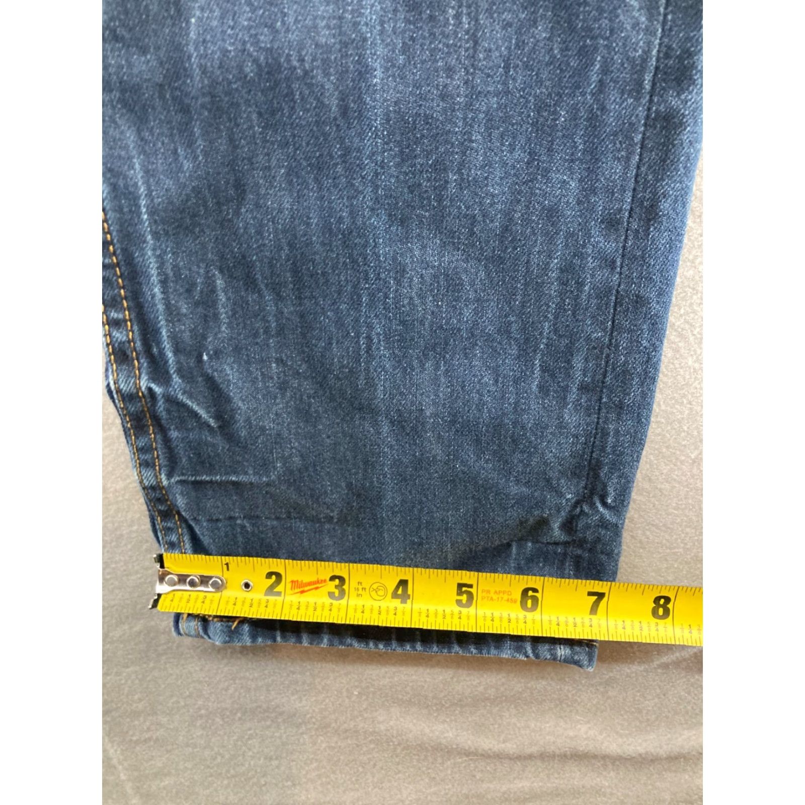BKE BKE Jeans Mens 29R 5-Pocket Denim Slim Straight Inseam 32 Blue Cotton Blend Belt Buckle Bke Cowhide Logo Size US 29 - 4 Thumbnail