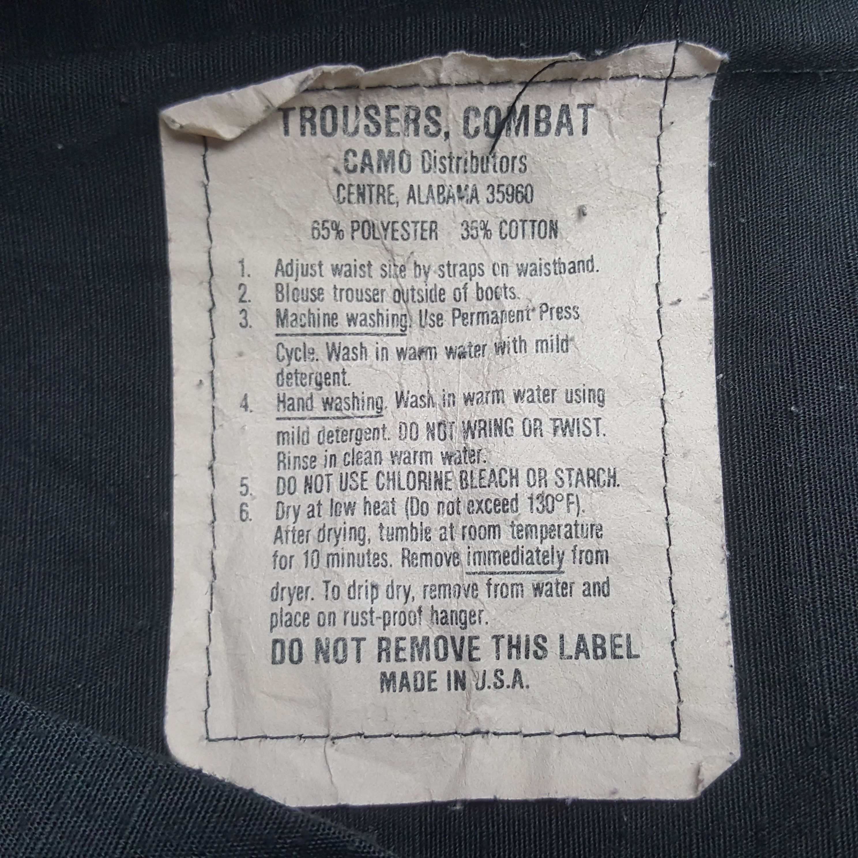 Designer Vintage Trouder Combat Black Cargo Pants Size US 30 / EU 46 - 14 Thumbnail