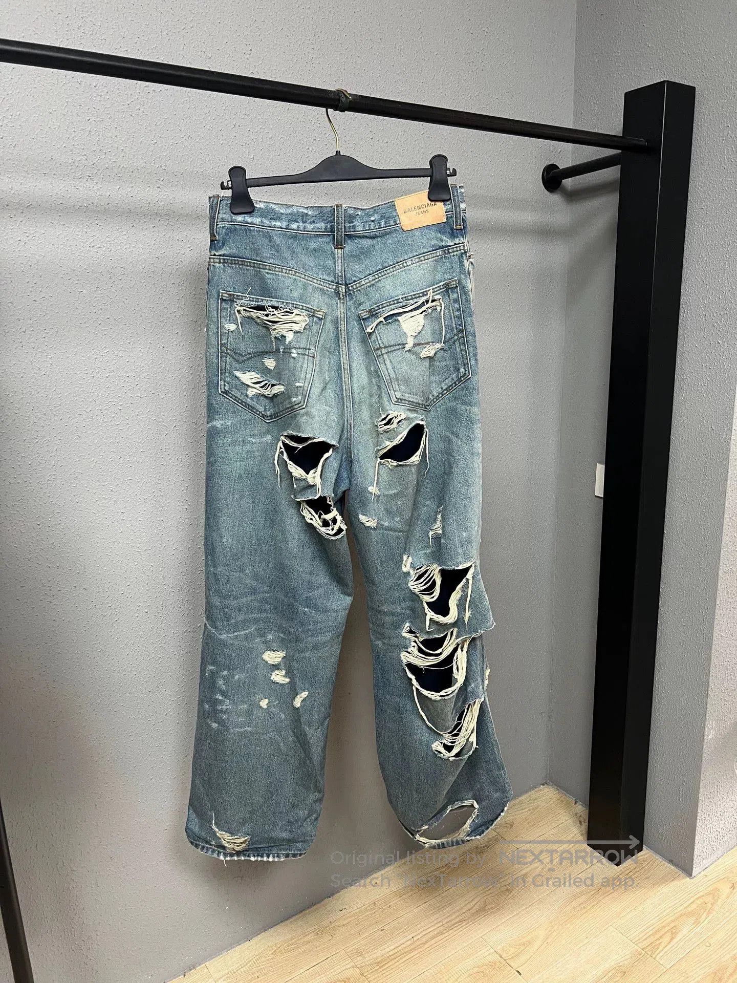 Balenciaga Balenciaga Distressed Double Layer Denim Pants. Size US 30 / EU 46 - 2 Thumbnail