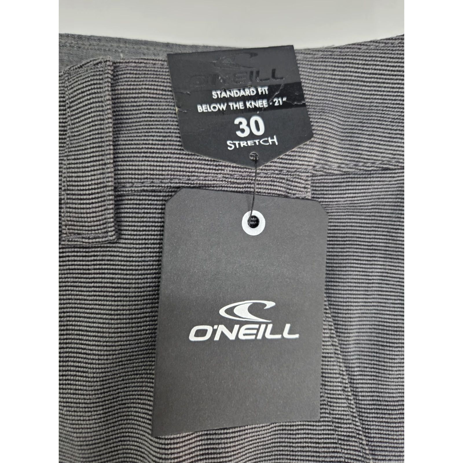 O'Neill NWT O'Neill Mens Gray Standard Fit Flat Front Chino Shorts Size 30 #8401 Size US 30 / EU 46 - 2 Thumbnail