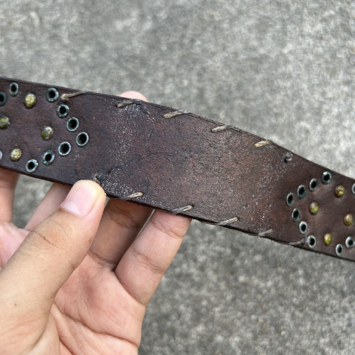 Vintage Vintage studded leather belt (Kapital Style) Size ONE SIZE - 15 Thumbnail