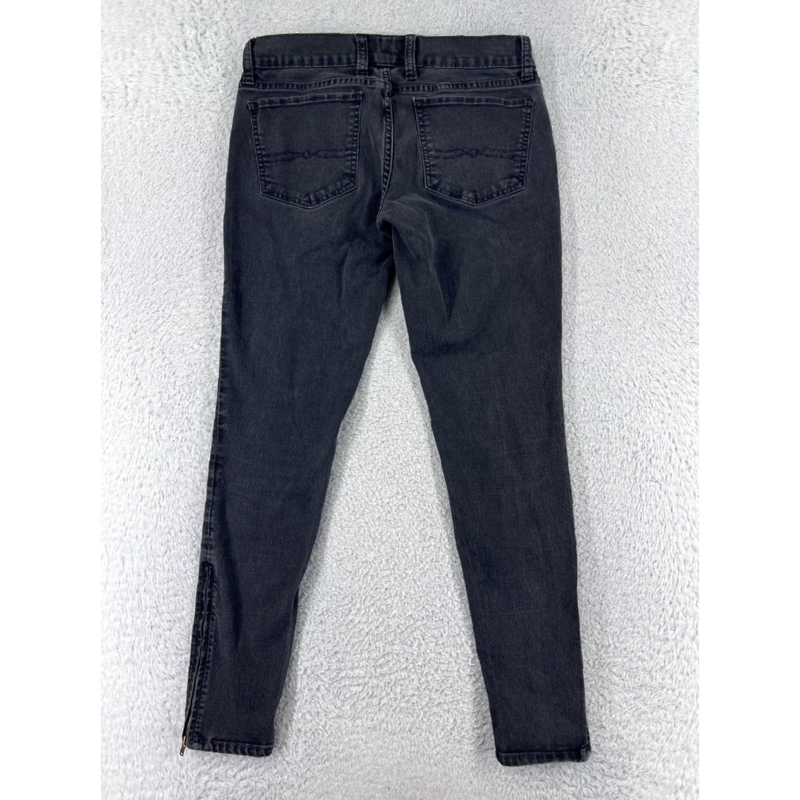 Vintage VINTAGE Black Lucky Brand Skinny Jeans Womens Size 4 Low Rise Ankle Zip Cotton Blend 90s Designer Size 27" / US 4 / IT 40 - 2 Thumbnail