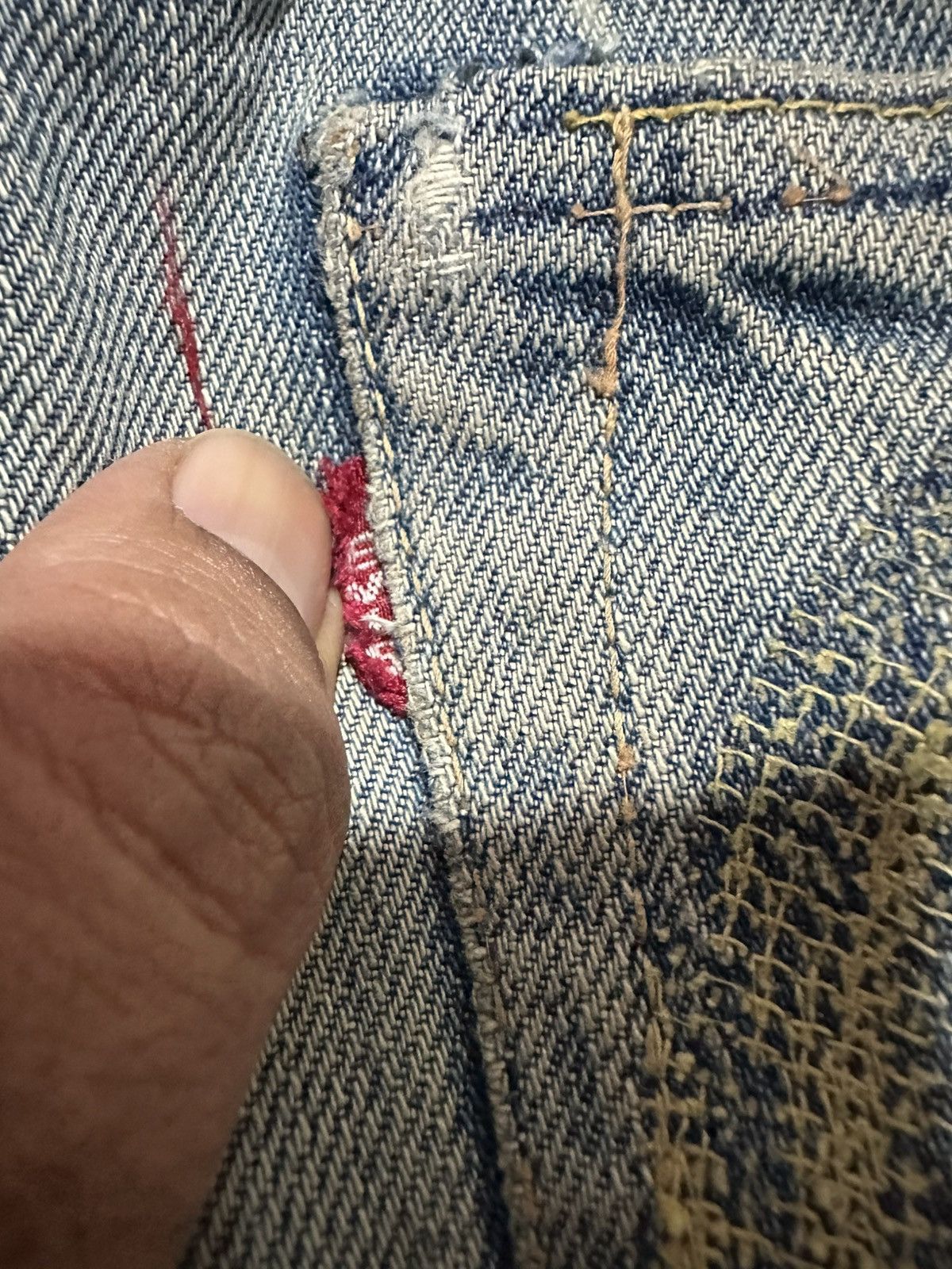 Evisu Evisu Daicot distressed seleved denim pants Size US 28 / EU 44 - 6 Thumbnail