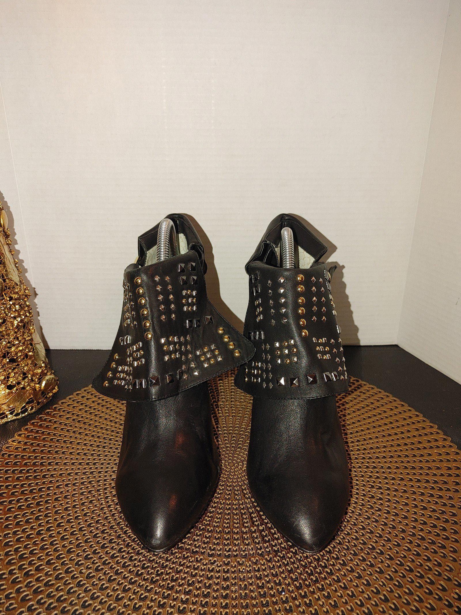 Designer Matiko Leather Booties Size 10 Size US 10 / IT 40 - 2 Thumbnail