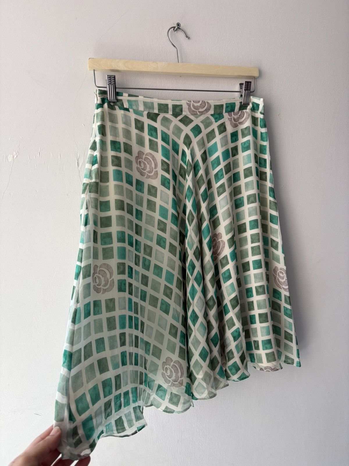 Vintage Beymen silk skirt Size 26" / US 2 / IT 38 - 3 Thumbnail