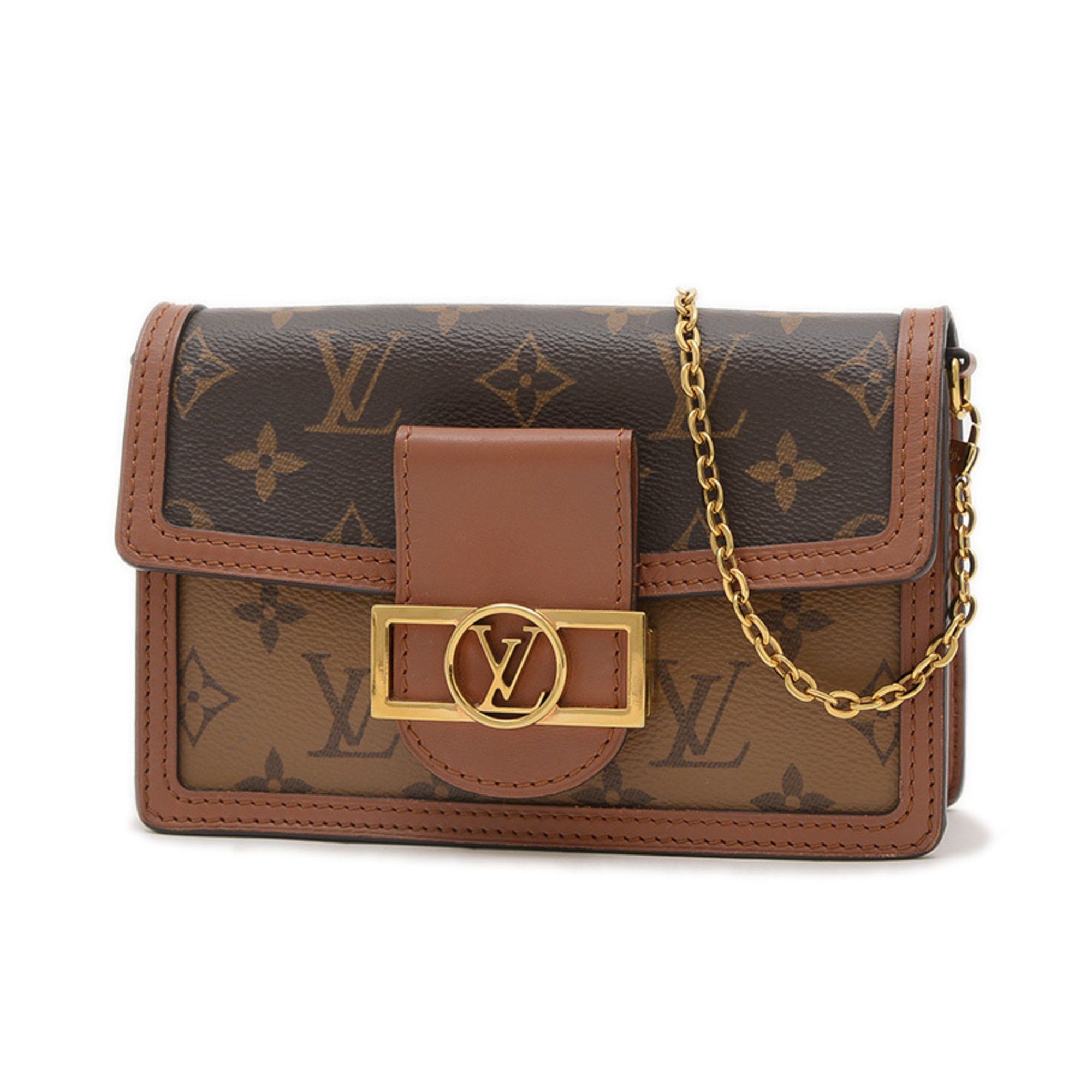 Louis Vuitton Monogram Reverse Portefeuille Dauphine Shoulder Bag M68746, Women's