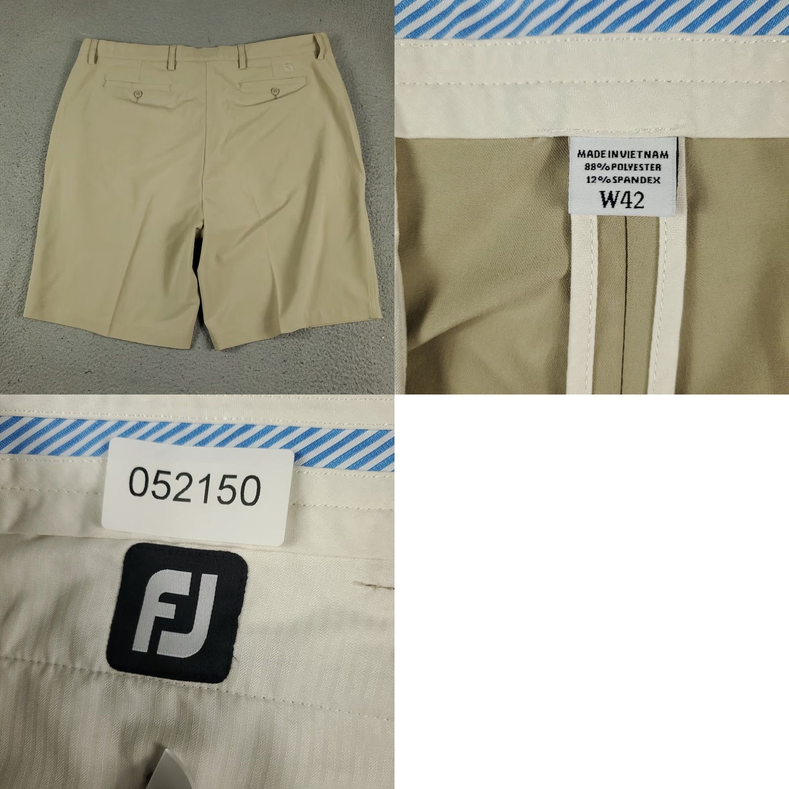 Footjoy FootJoy FJ Shorts Mens Size 42 Beige Stretch Chino Flat Front Casual Golf Size US 42 / EU 58 - 8 Thumbnail