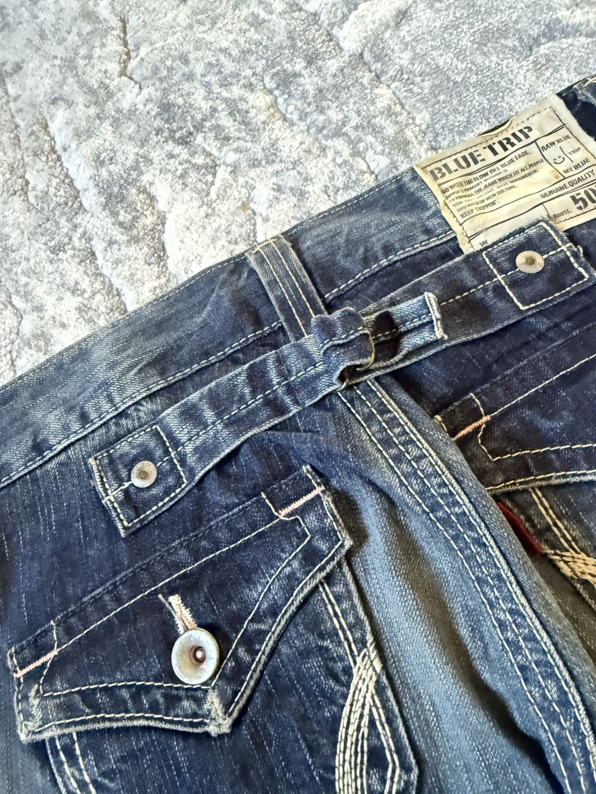 Le Grande Bleu (L.G.B.) Edwin 503 Japan Edition Flared Buckle Back Flared Jeans Size US 28 / EU 44 - 21 Thumbnail